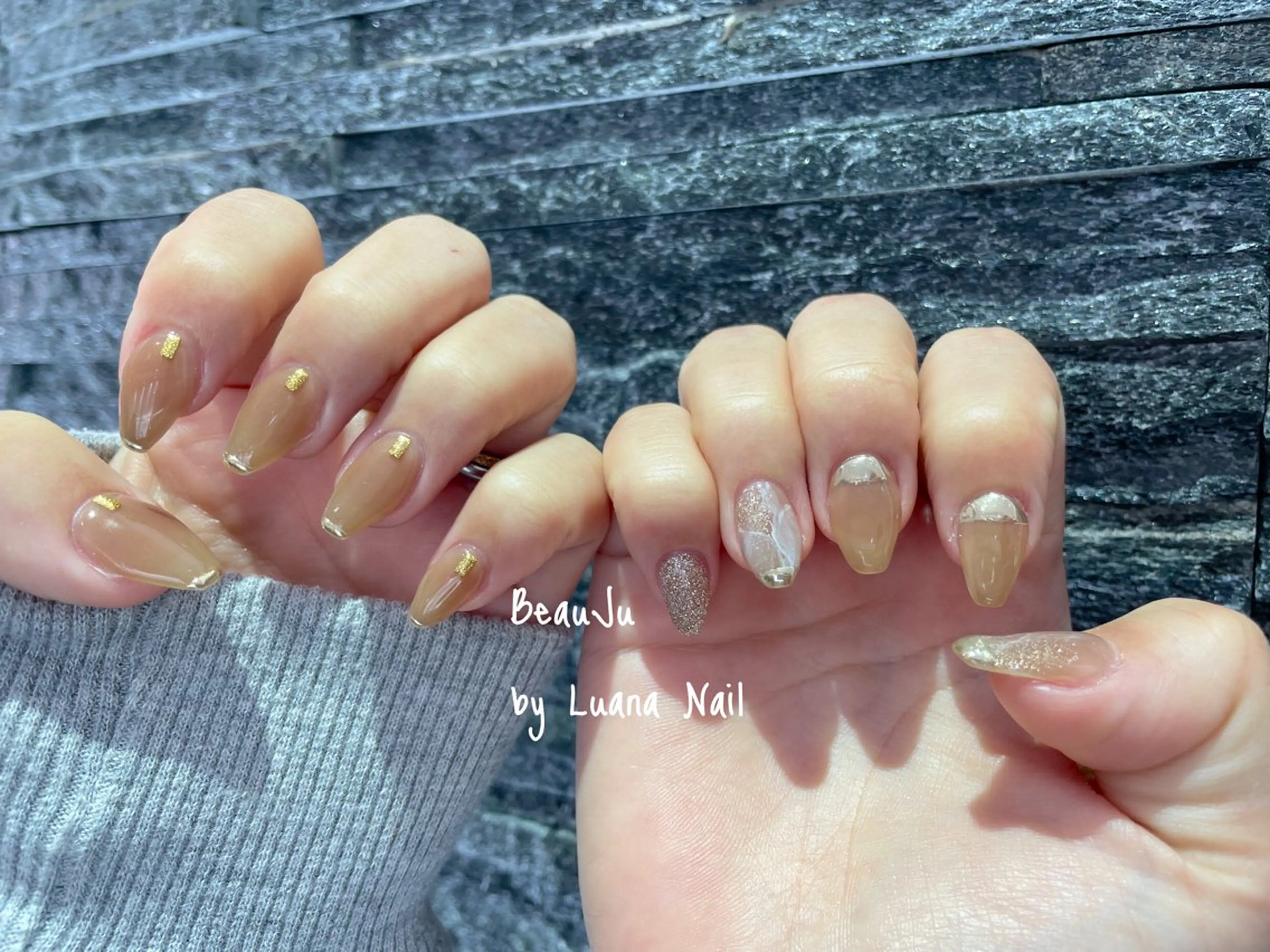 ネイル ミラーネイル ハンドネイル BeauJu by Luana Nailのネイルデザイン