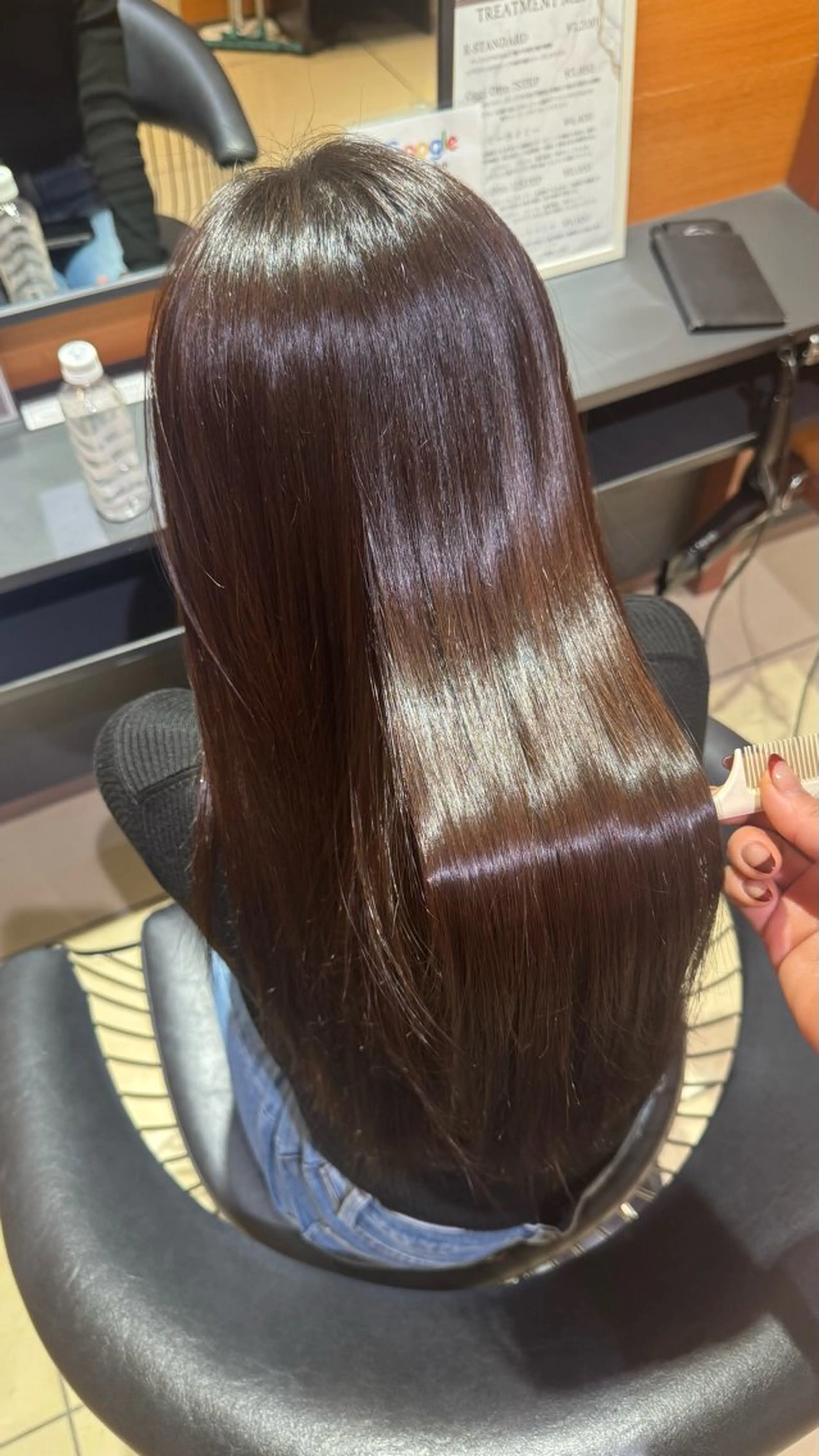 ロング カラー 縮毛矯正 カット ヘアカラー 縮毛矯正 🖤hana/顔周り /韓国風ヘア🖤のヘアスタイル