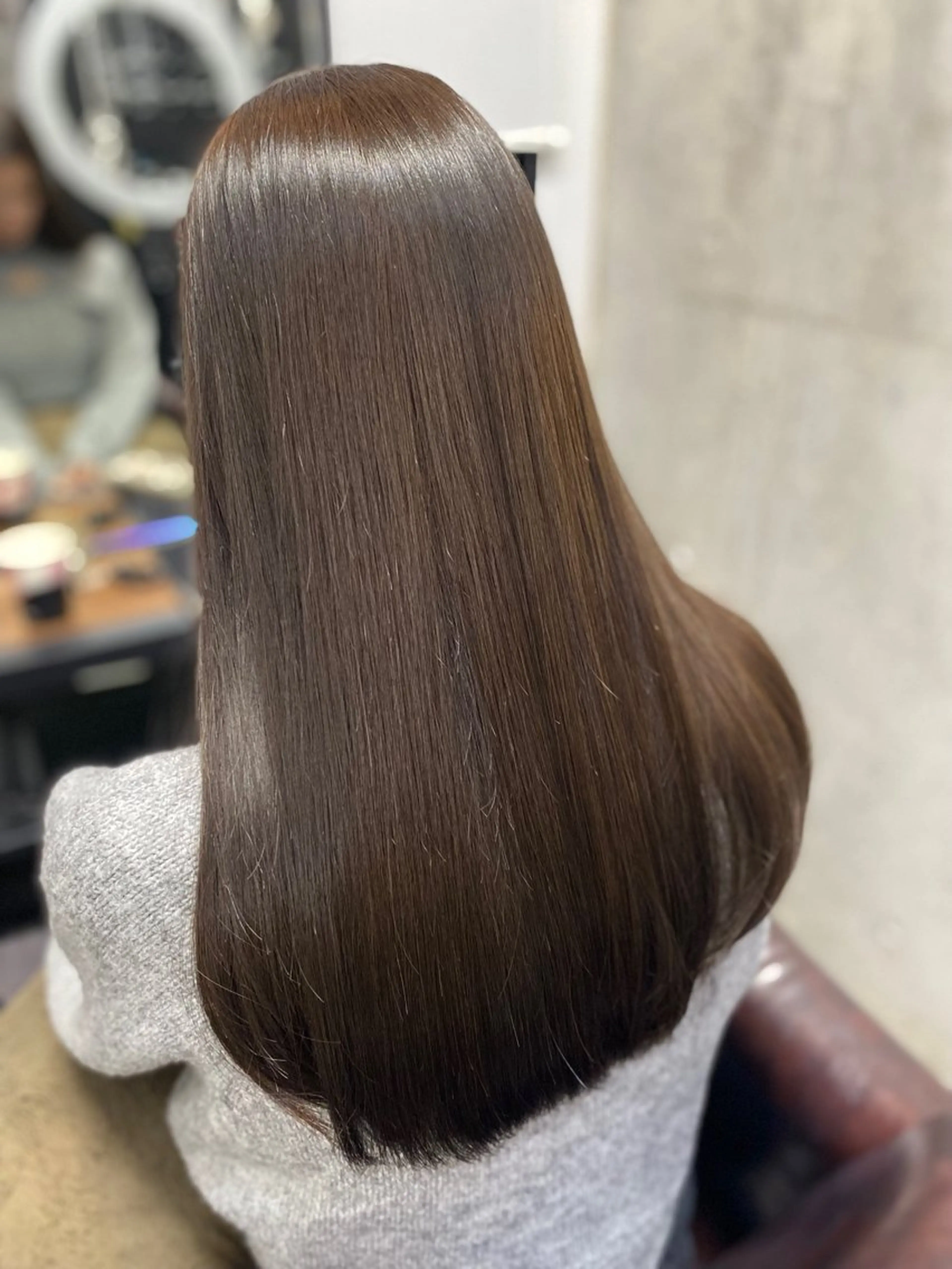 ロング 髪質改善 トリートメント カット ヘアカラー 縮毛矯正 トリートメント 韓国/ワンホンヘア 髪質改善/MaCoのヘアスタイル