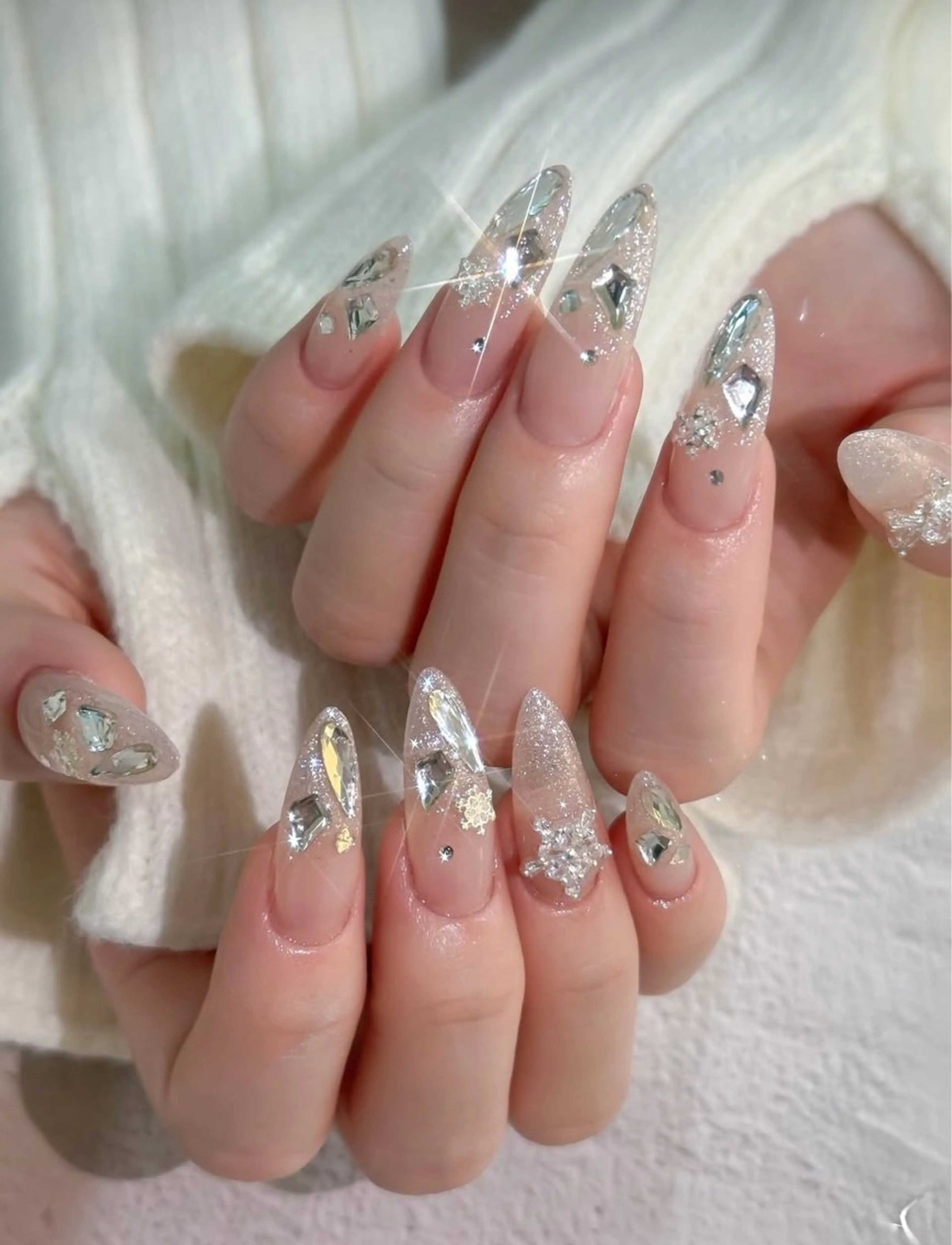 ネイル 韓国ネイル ニュアンスネイル シンプルネイル ワンホンネイル Nihonthy Nail 新宿のネイルデザイン