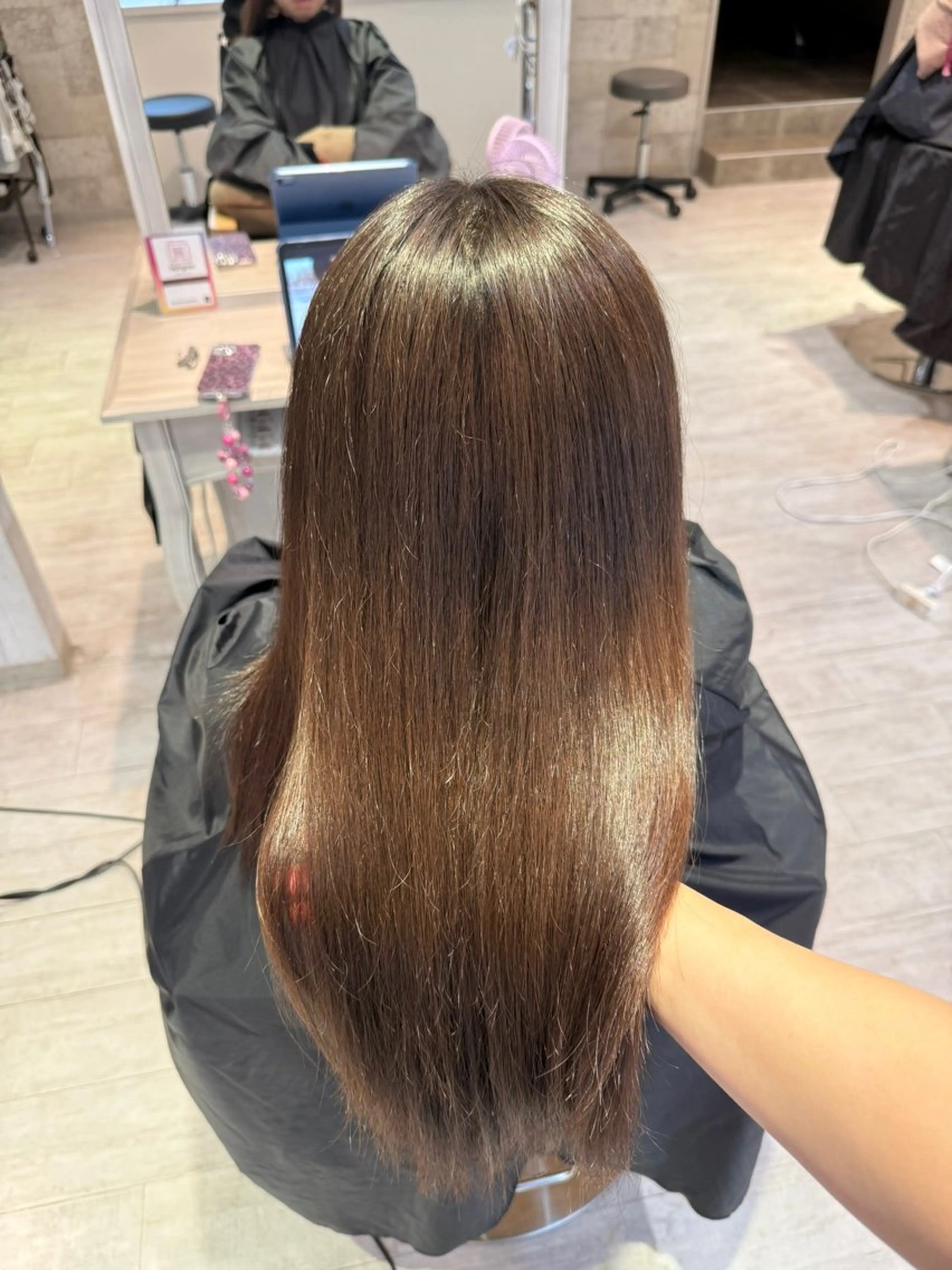 ロング カット ヘアカラー トリートメント YURIA / 透明感/韓国風のヘアスタイル