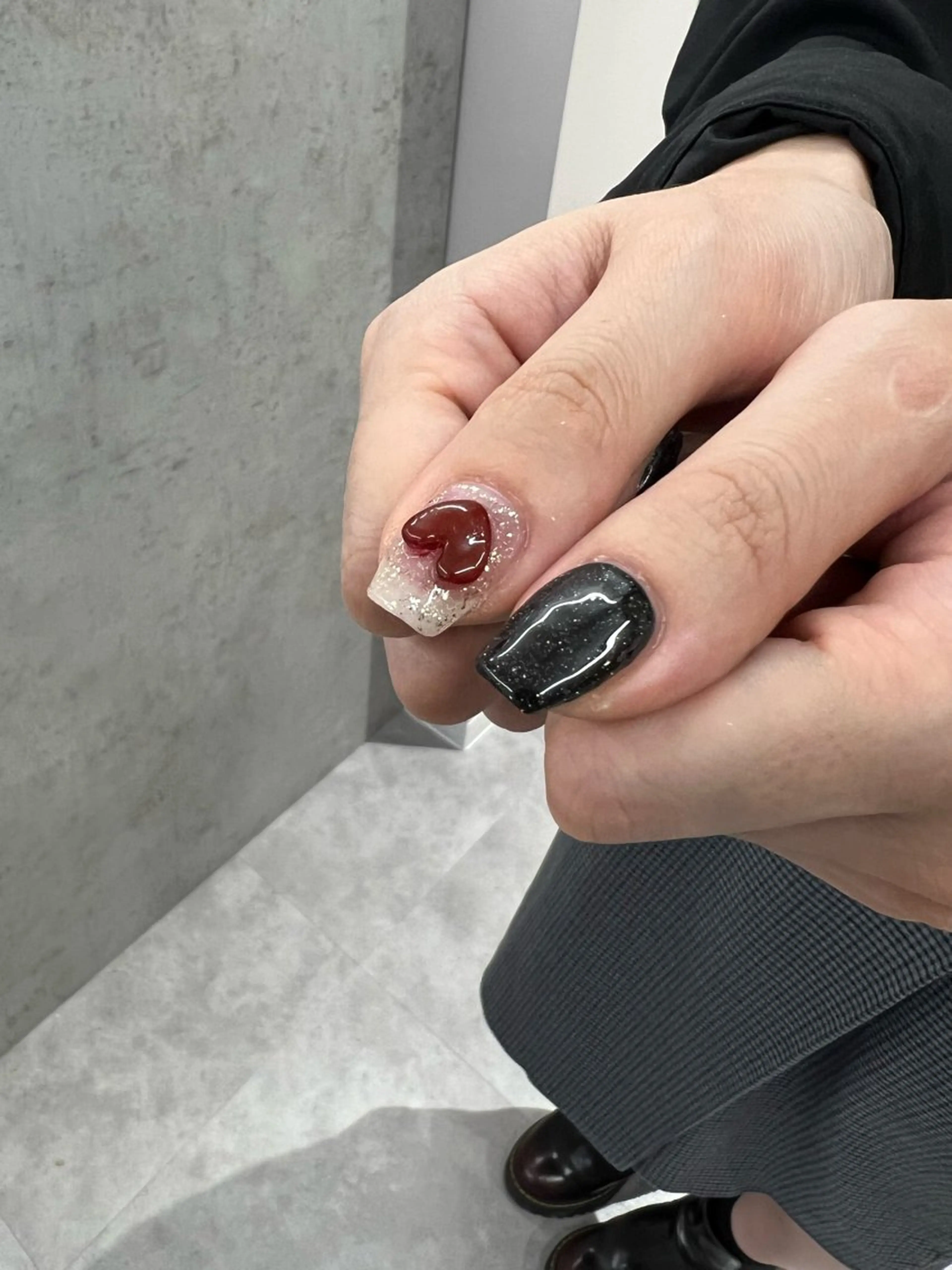 ネイル バレンタイン ハンドネイル ハンドケア Bana_ Nailのネイルデザイン