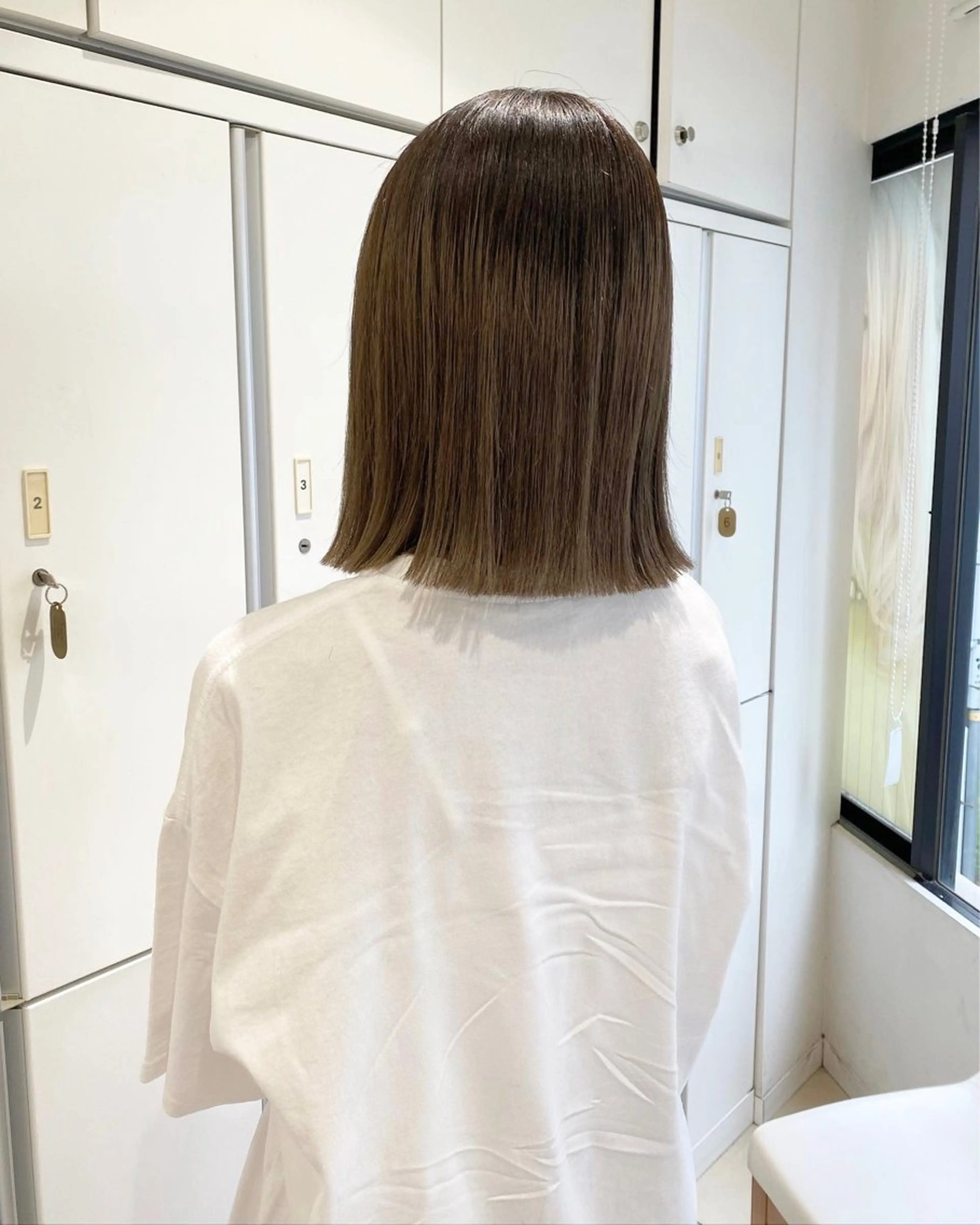 ミディアム 切りっぱなしボブ ボブ hairmakeone009所属・hamashima mireiのヘアスタイル