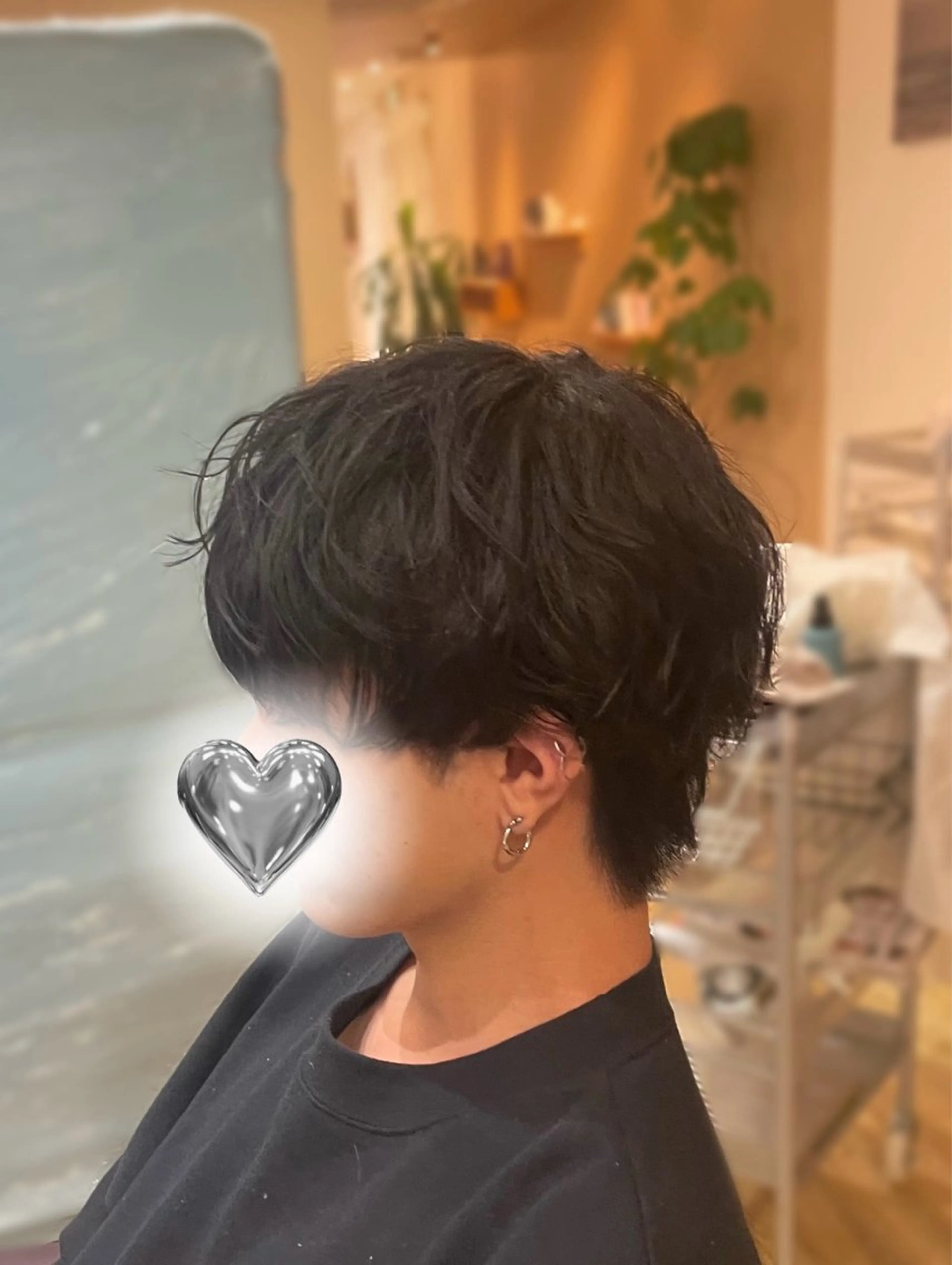 メンズ センターパート メンズ韓国風 マッシュ ·.⟡ 福田 彩乃 透明感カラー🪄🩵のヘアスタイル