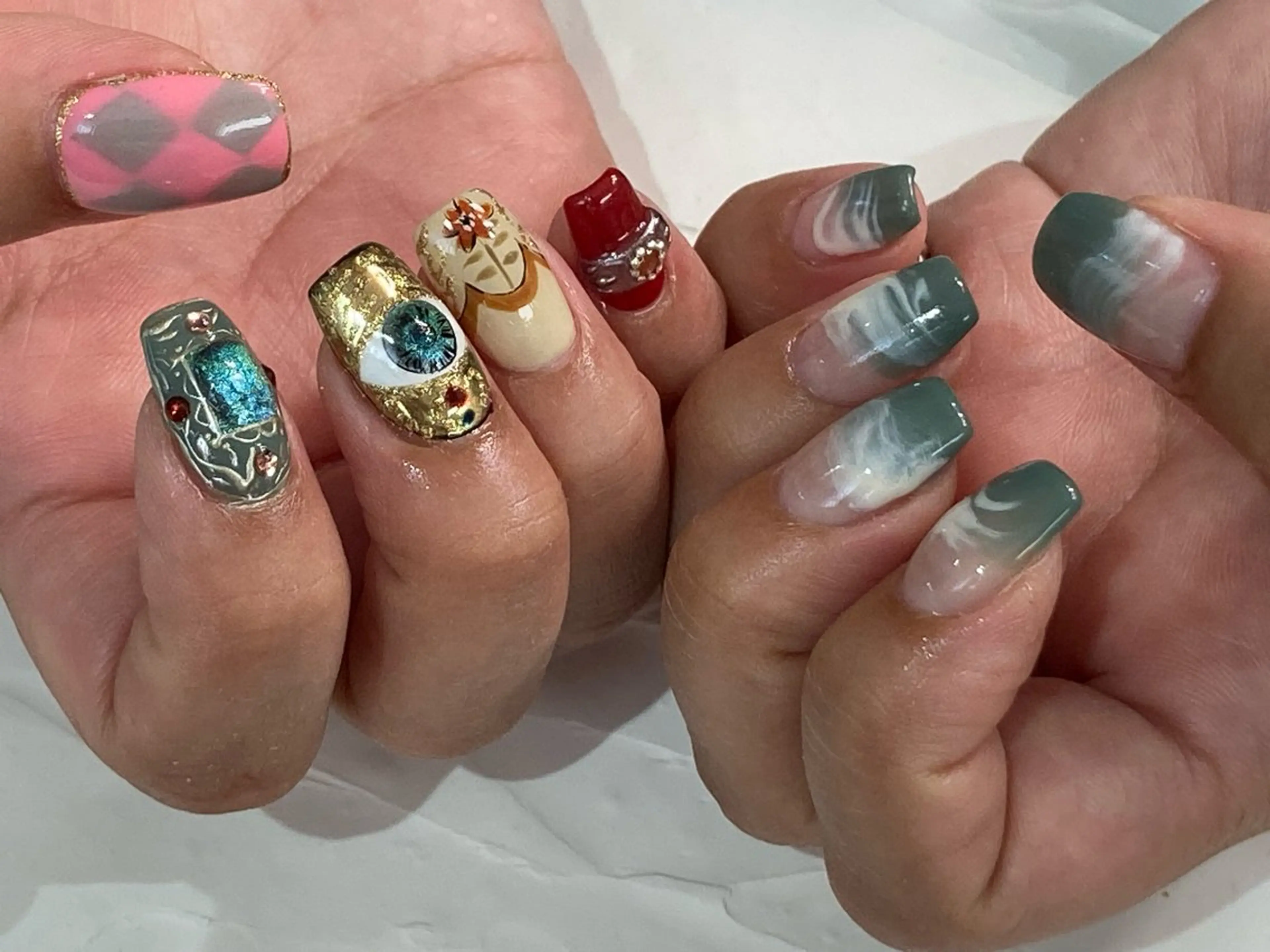 ネイル アートネイル 【Bright】 Rieのネイルデザイン