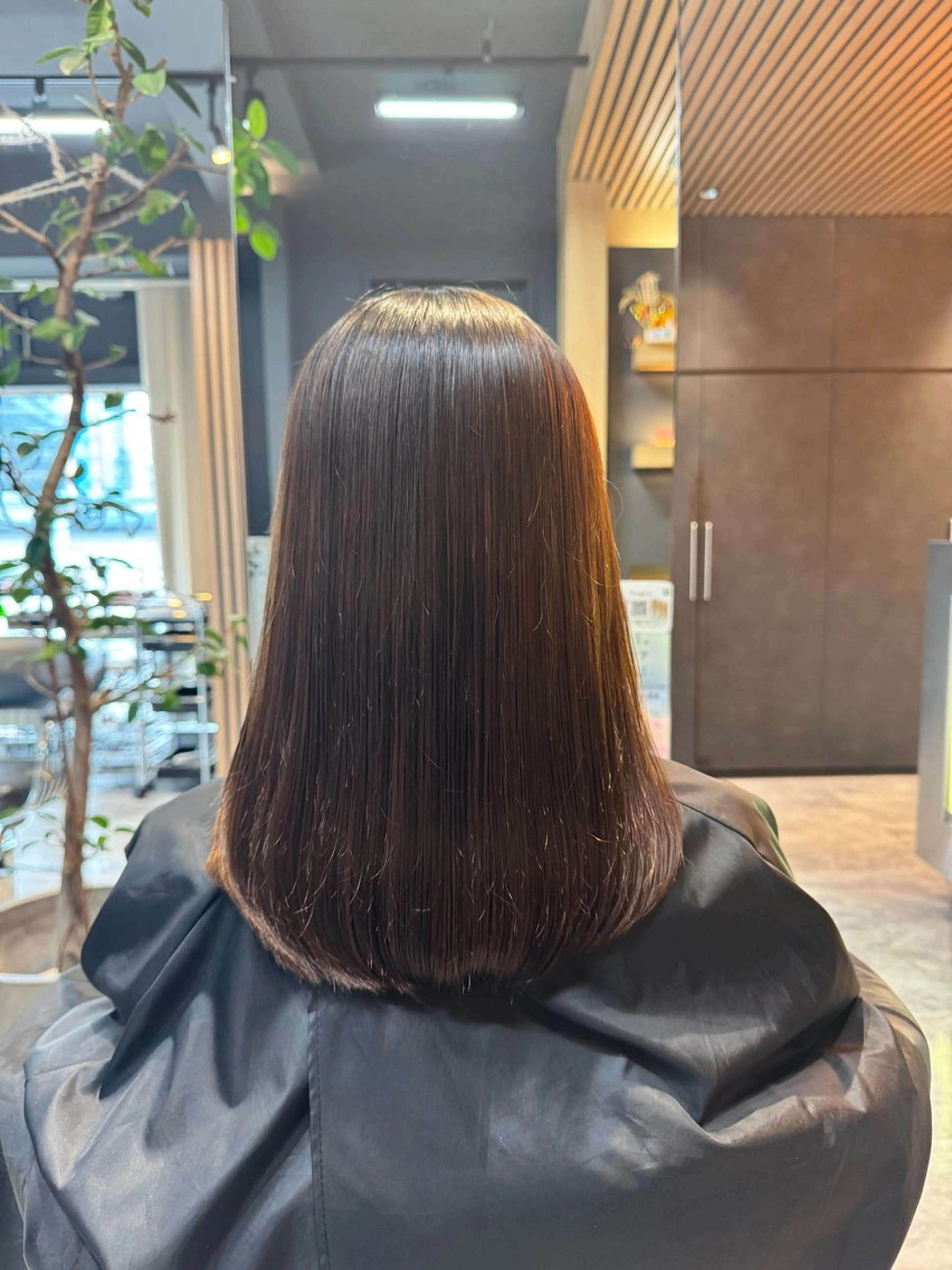 ミディアム 酸性ストレート 韓国艶髪/透明感 カラー/ひなののヘアスタイル