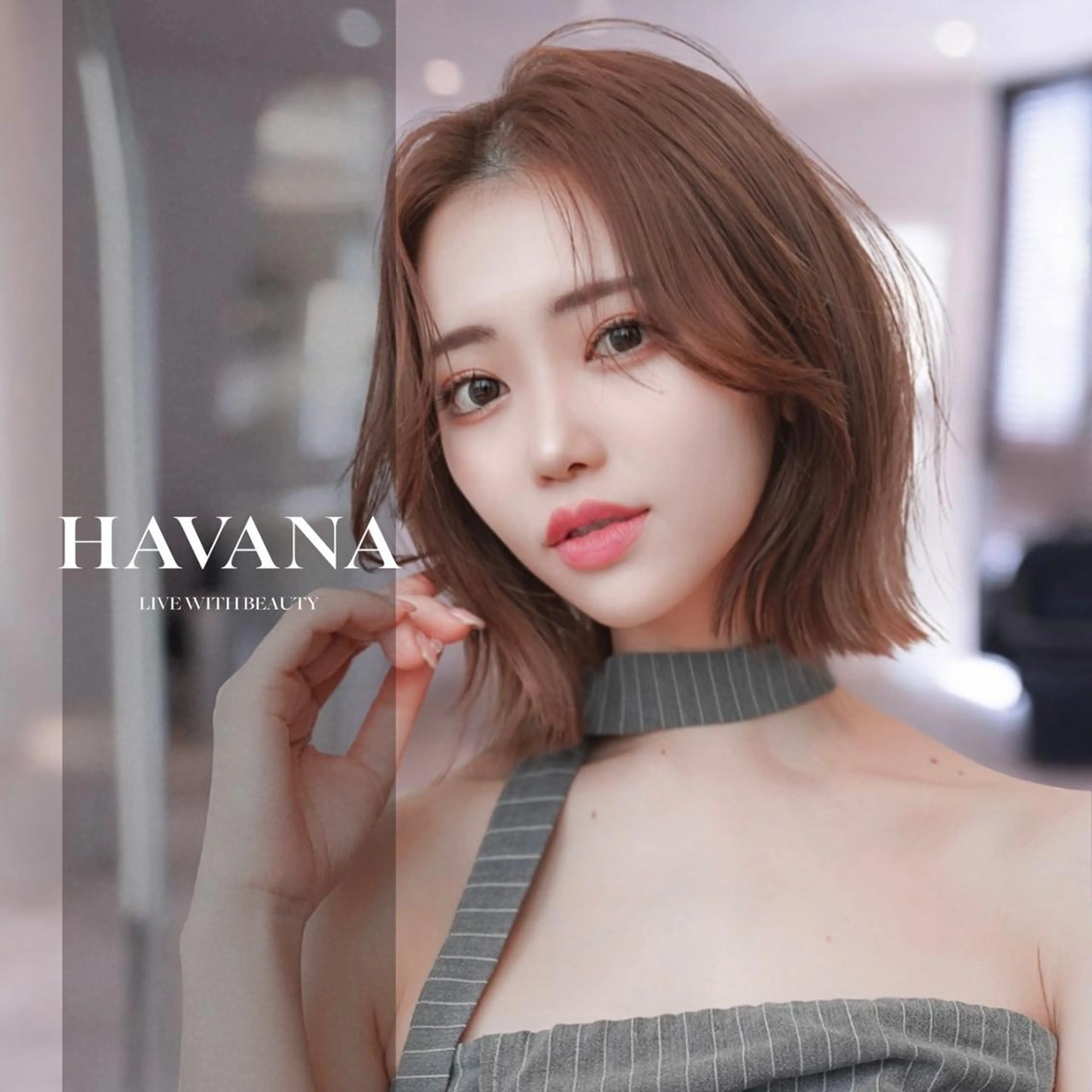 ミディアム カラー カット ヘアカラー トリートメント HAVANA.天神 【レイヤー/ボブ】のヘアスタイル
