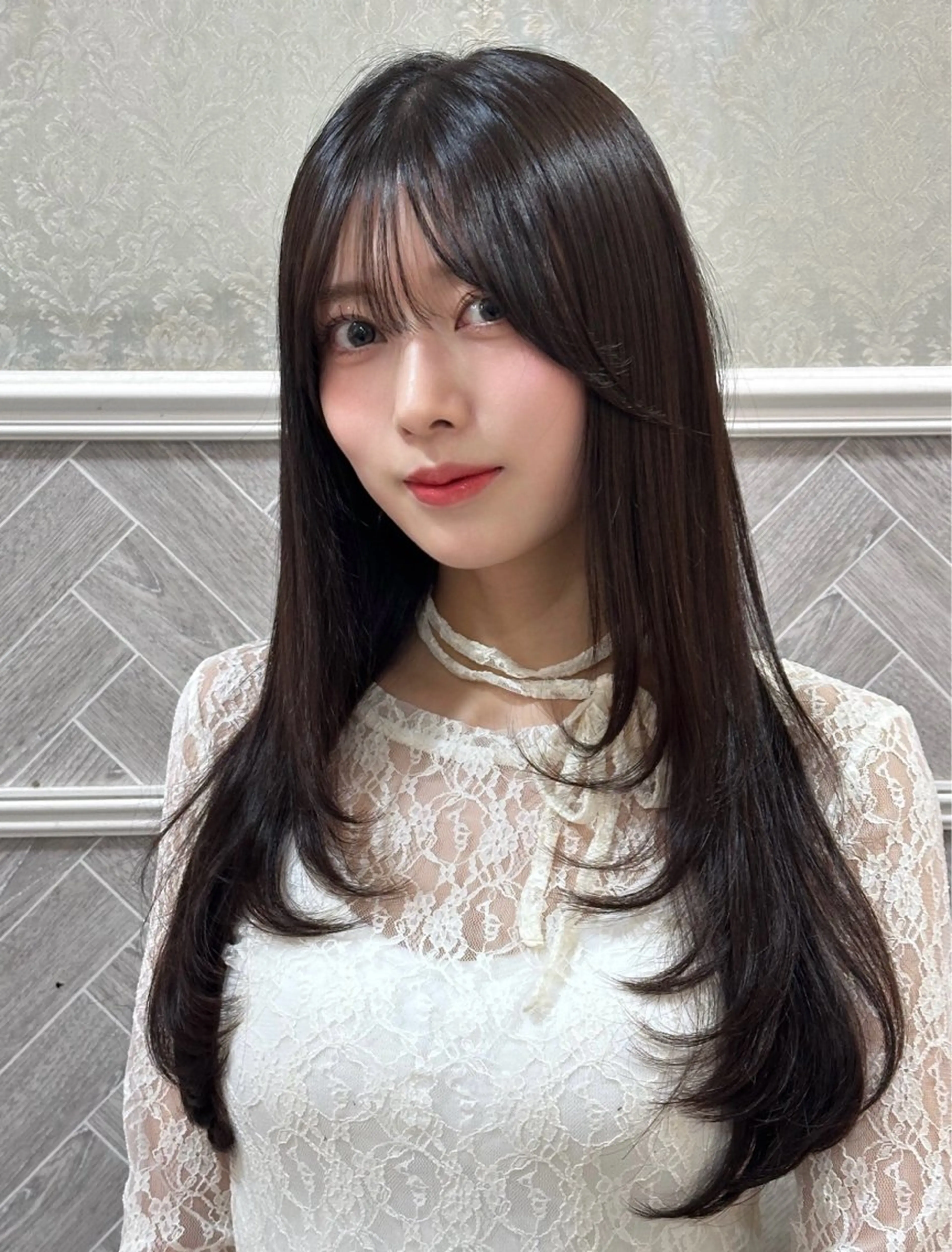 ロング カット ヘアカラー レイヤー/顔周り /ボブ/銀座/サラのヘアスタイル