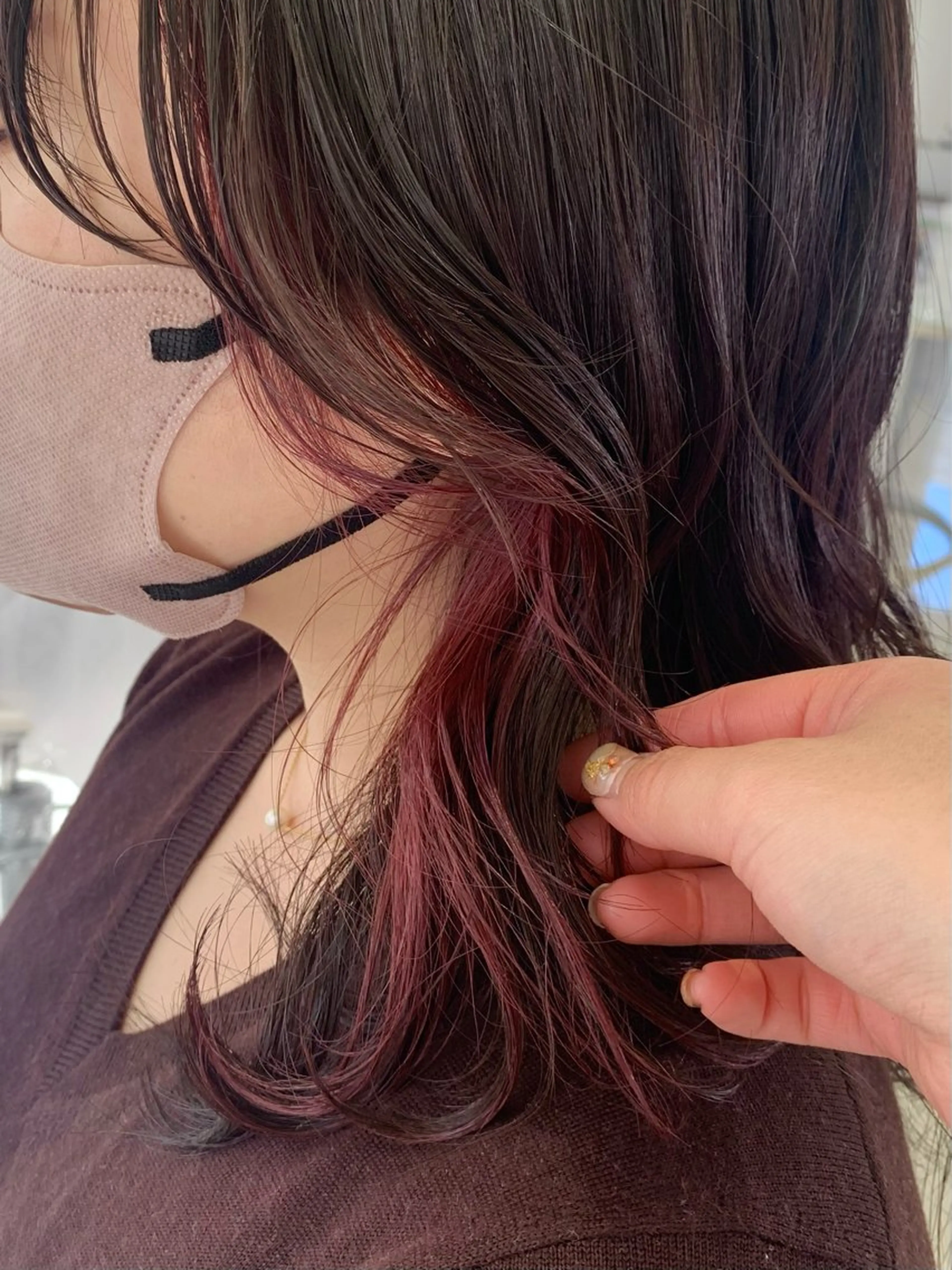 【さりげなく可愛い🖤💬】フルカラー＋インナー(ブリーチ込)＋髪質改善トリートメントの写真