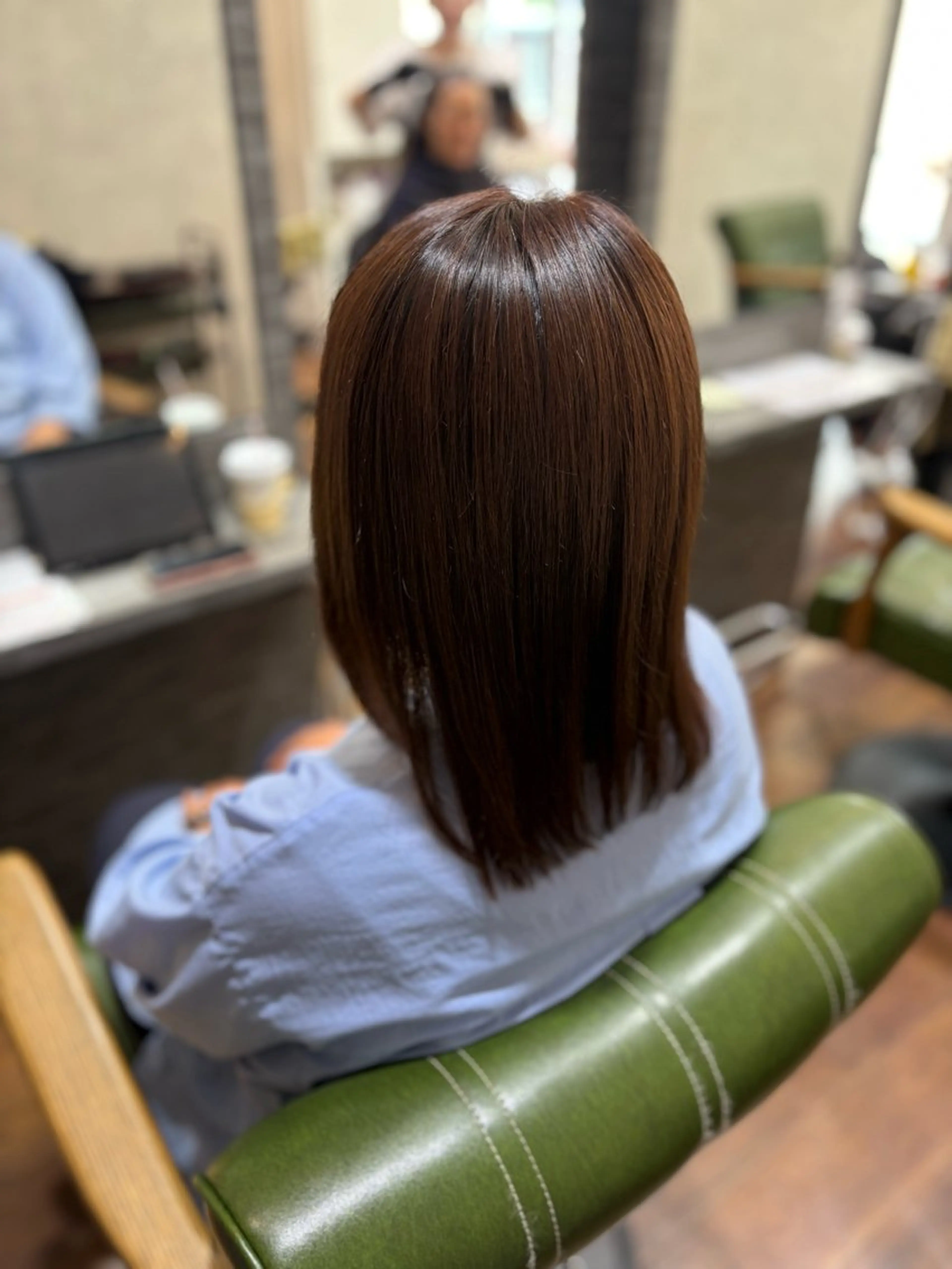 セミロング 縮毛矯正 工藤 彩花のヘアスタイル