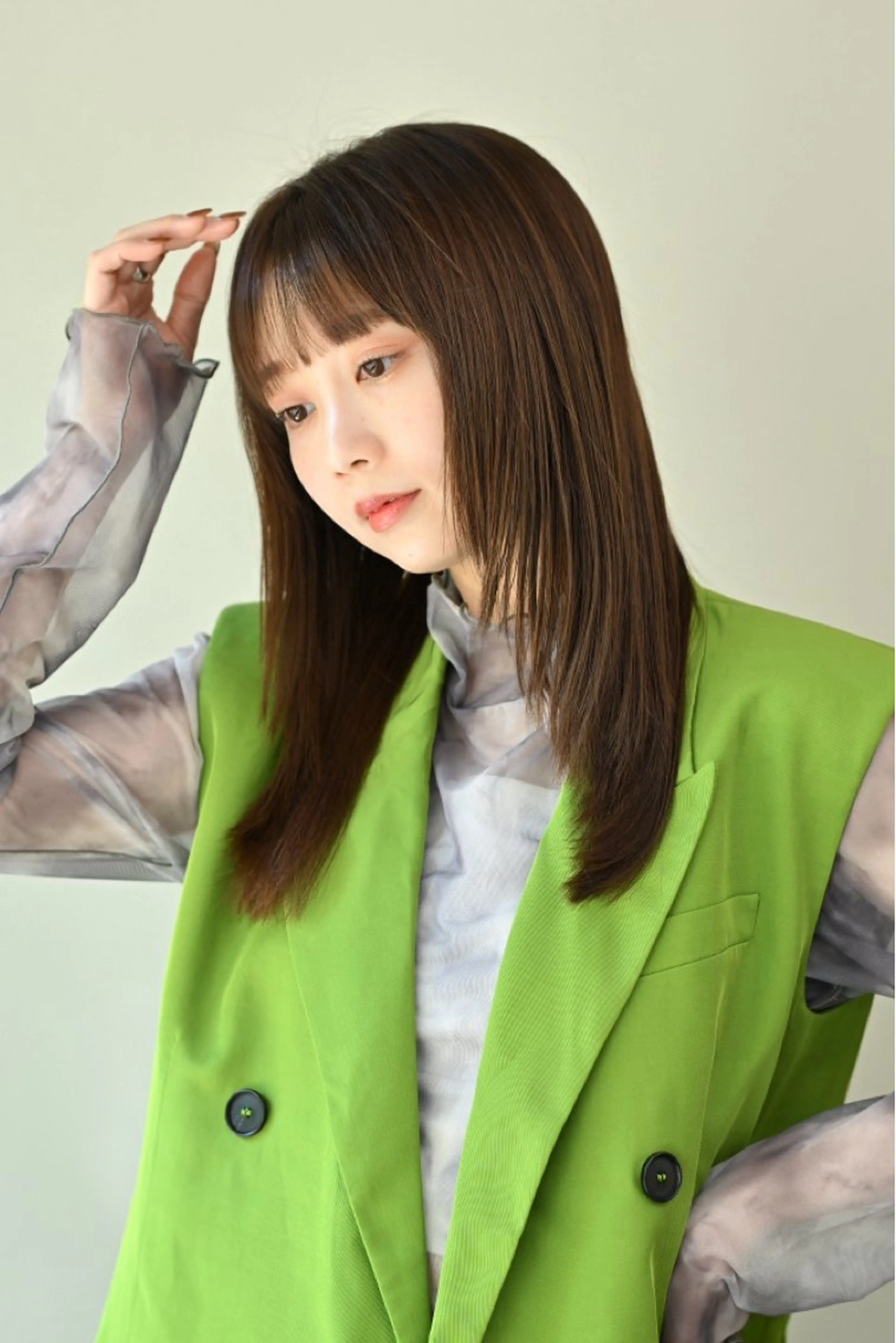ロング カラー 髪質改善カラー ベージュ🤎YUMEのヘアスタイル