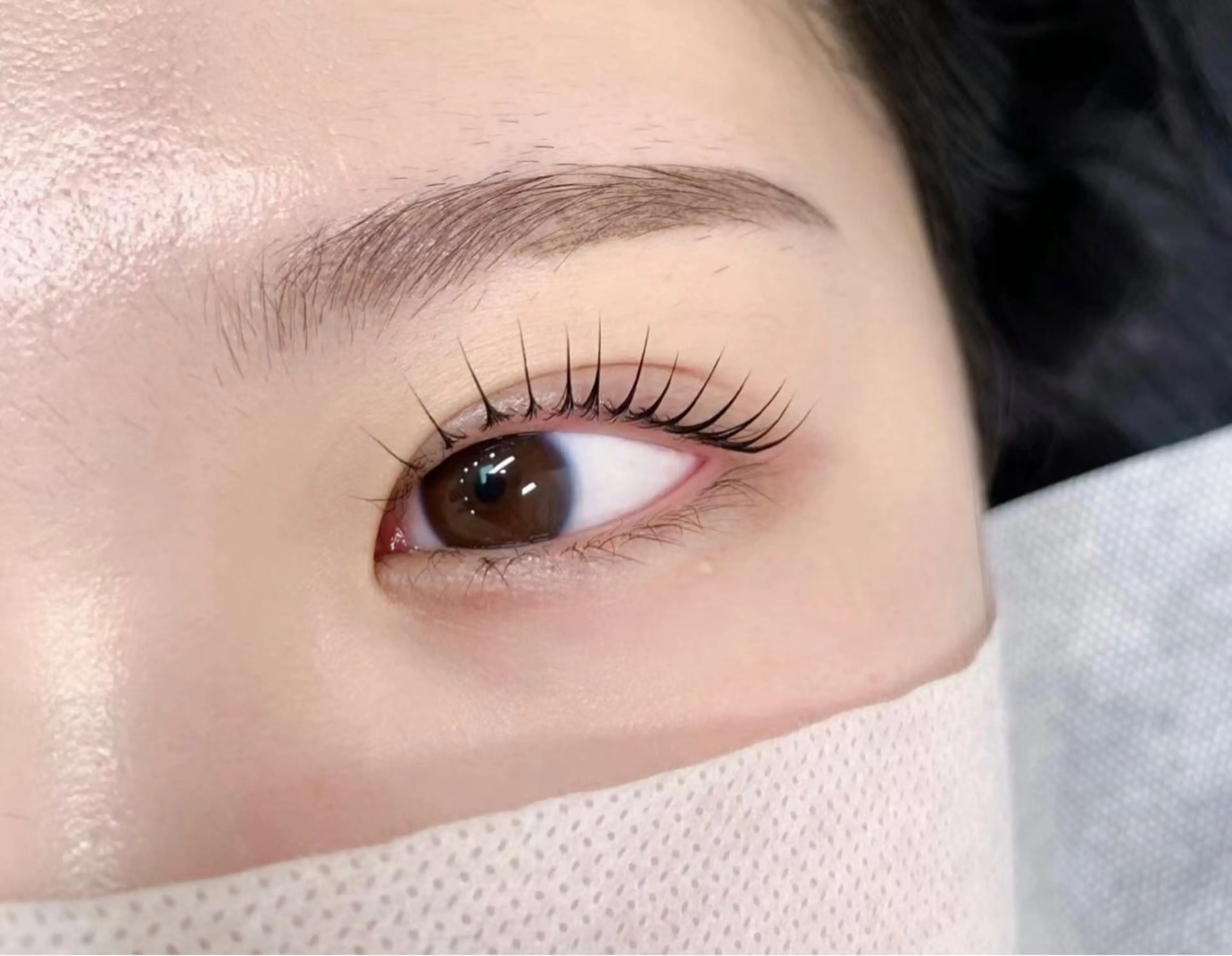 目尻垂れ目風まつ毛パーマ＊メーテルラッシュリフト💕美容液仕上げの写真