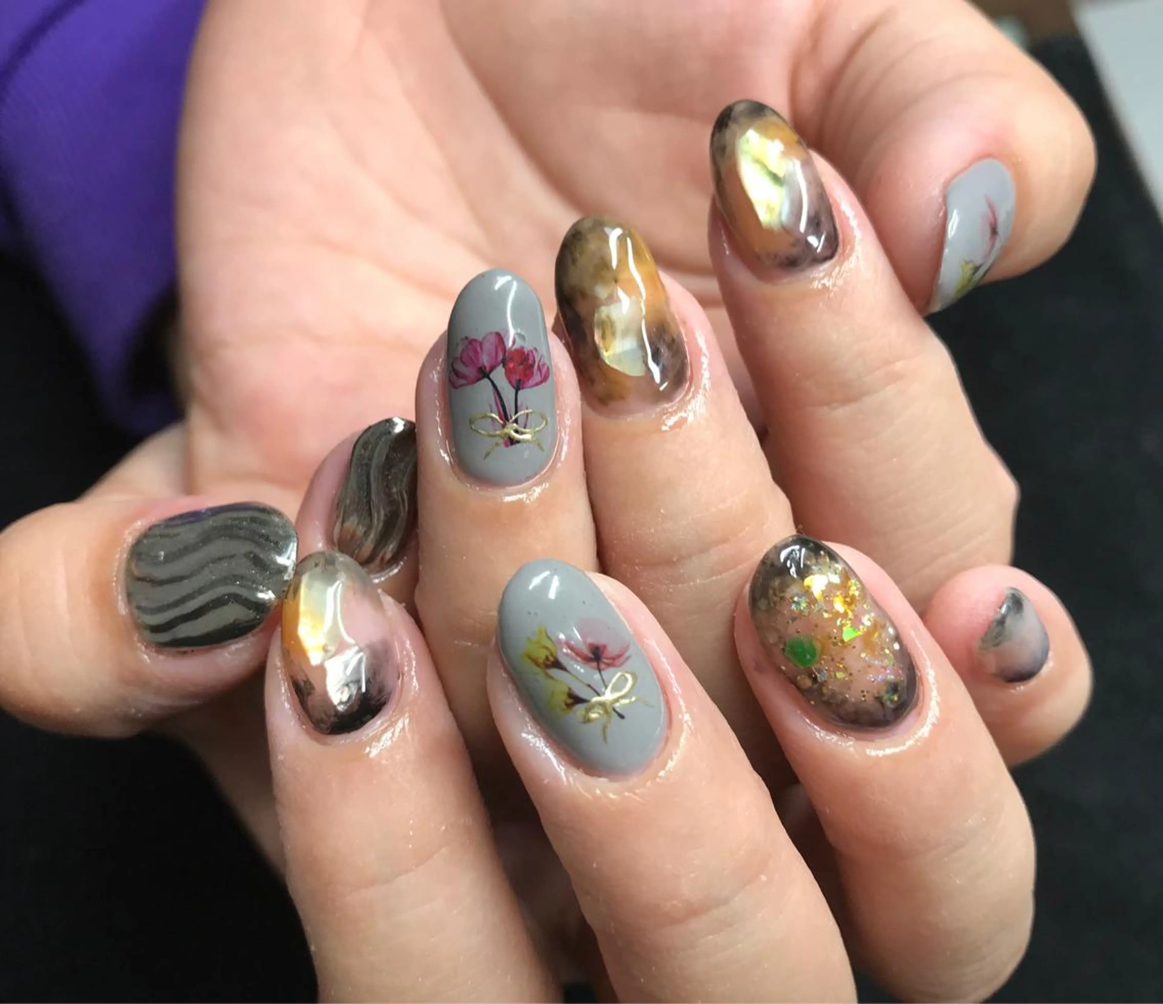 ネイル ハンドネイル Mana‪ ‪·͜· ❤︎‬のネイルデザイン