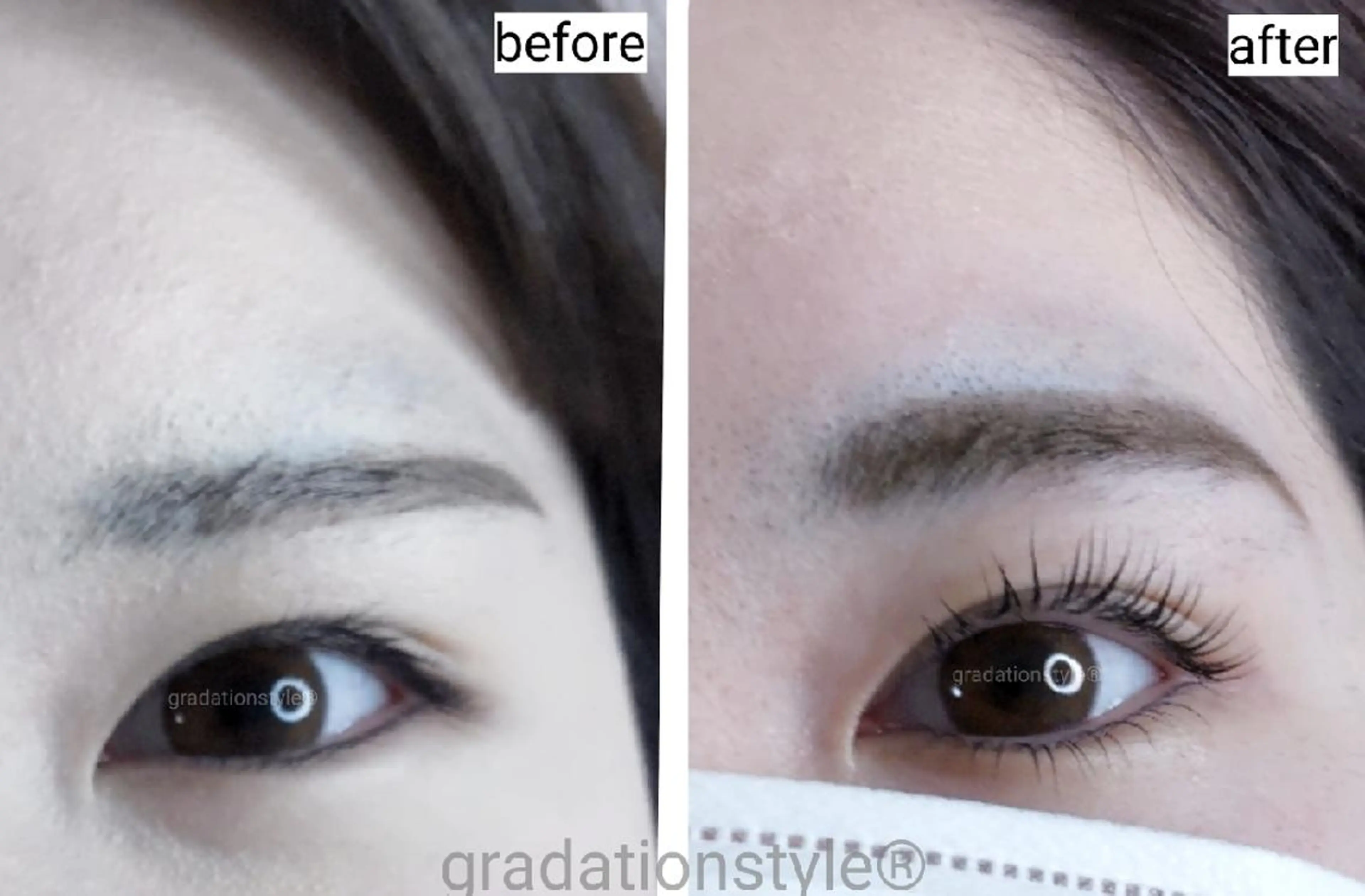 マツエク・マツパ 下まつげエクステ 一重×まつ毛パーマ 🎼グラデーション スタイル札幌♫*⁠✧のマツエク・マツパデザイン