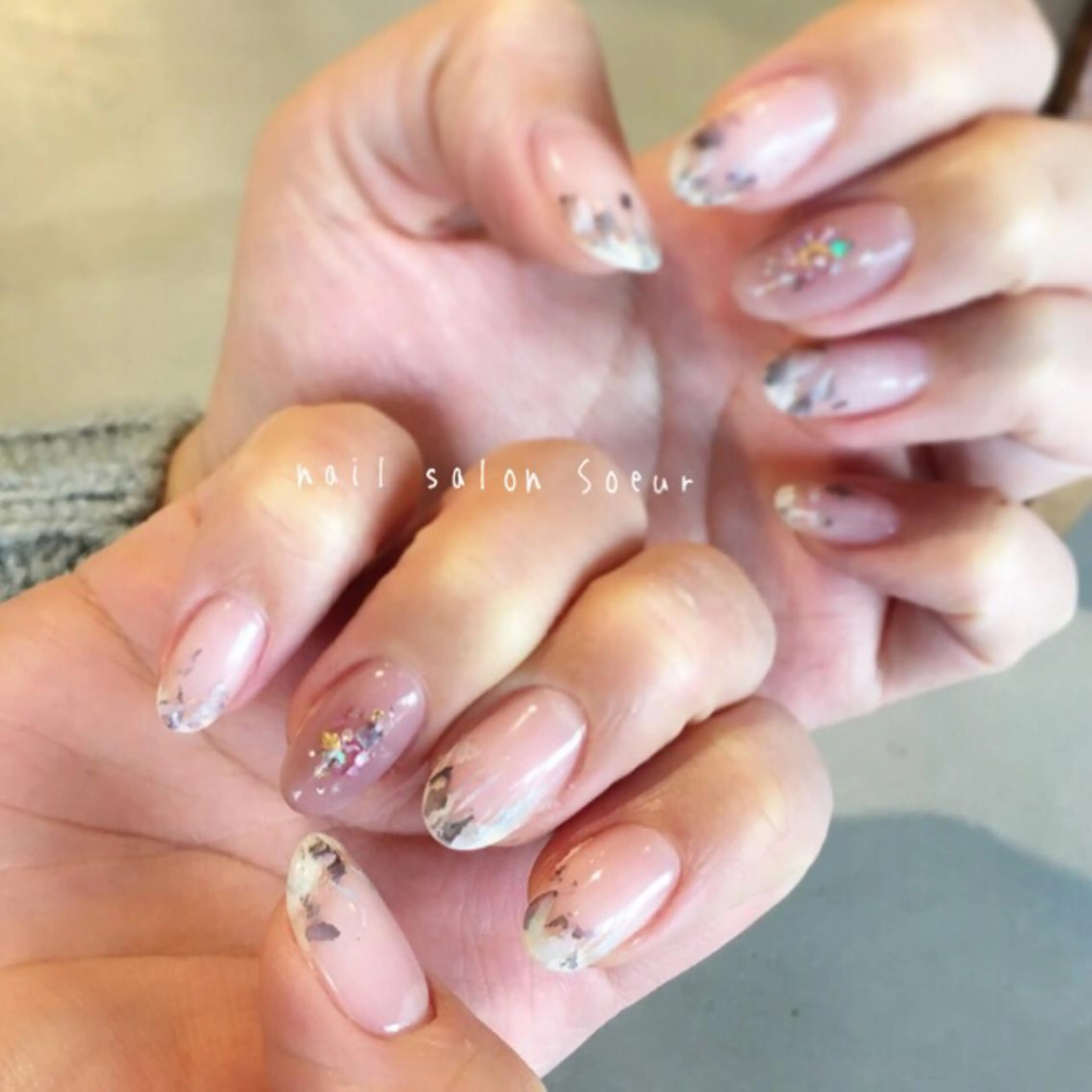 ネイル アートネイル フレンチネイル ワンカラーネイル nail salon Soeurのネイルデザイン