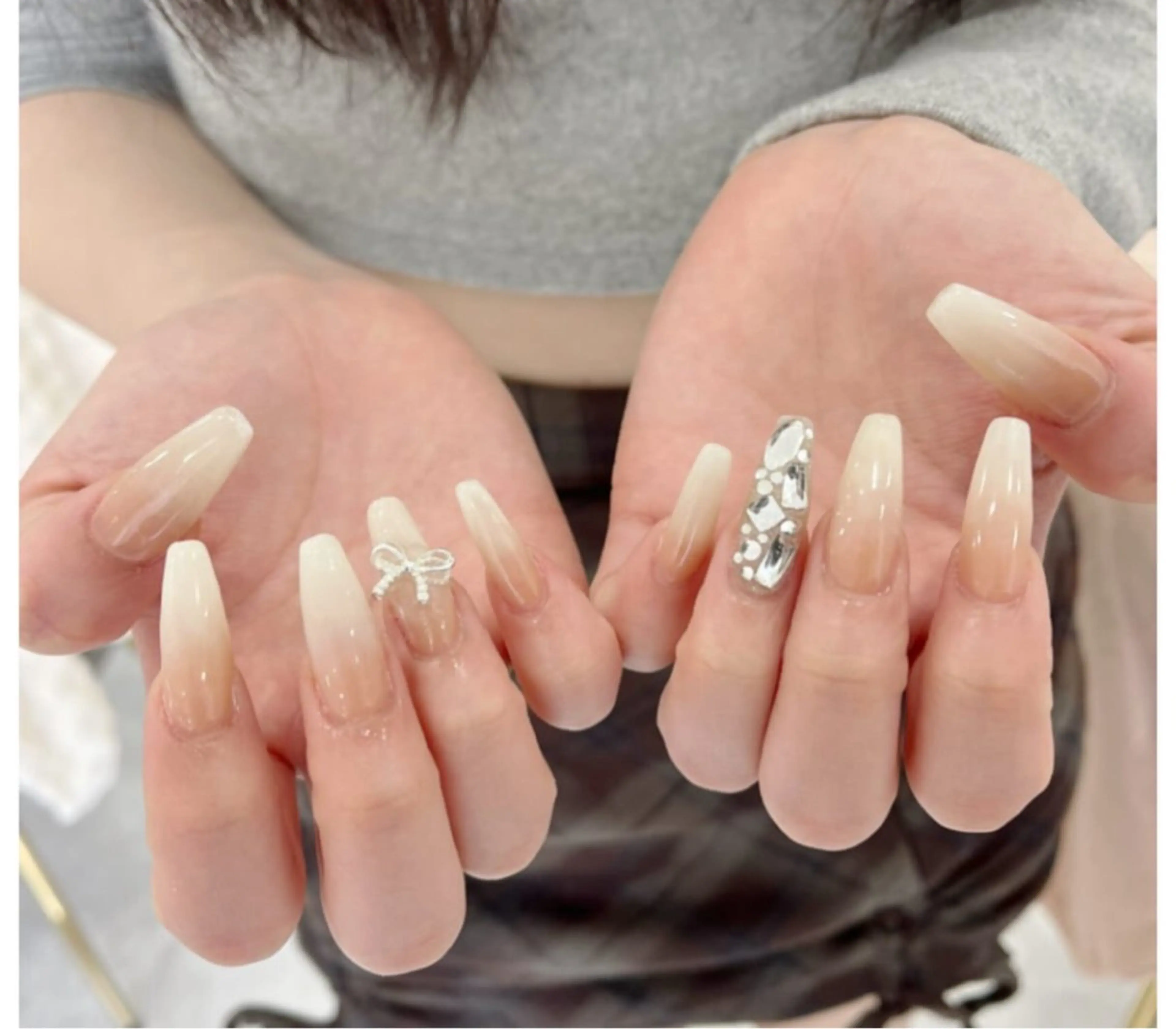ネイル 長さ出し フットネイル ジェルネイル 韓国ネイル マグネットネイル #Amin nail salonのネイルデザイン