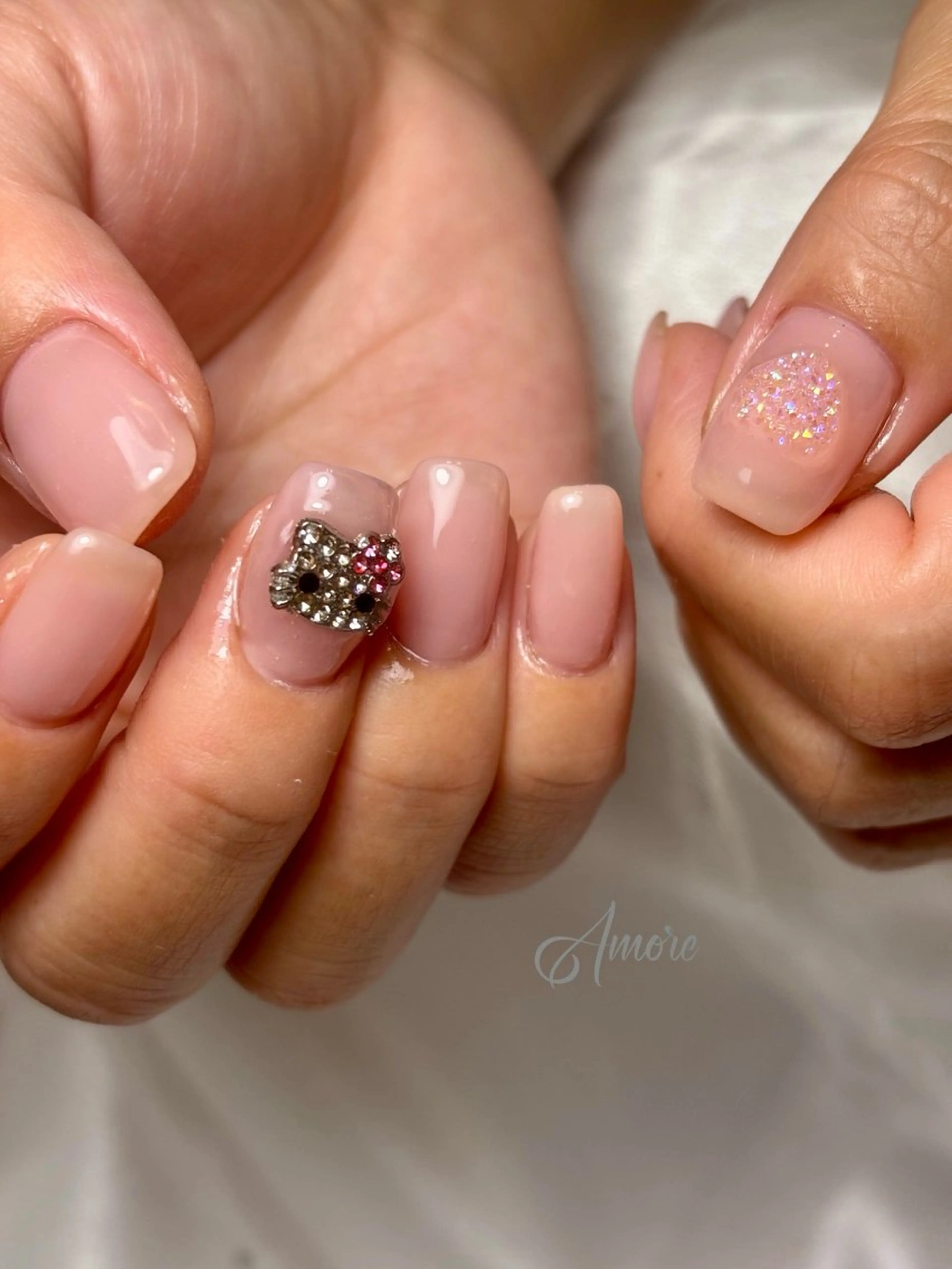 ネイル 桜ネイル ジェルネイル キラキラネイル 韓国ネイル マグネットネイル You kyehwaのネイルデザイン