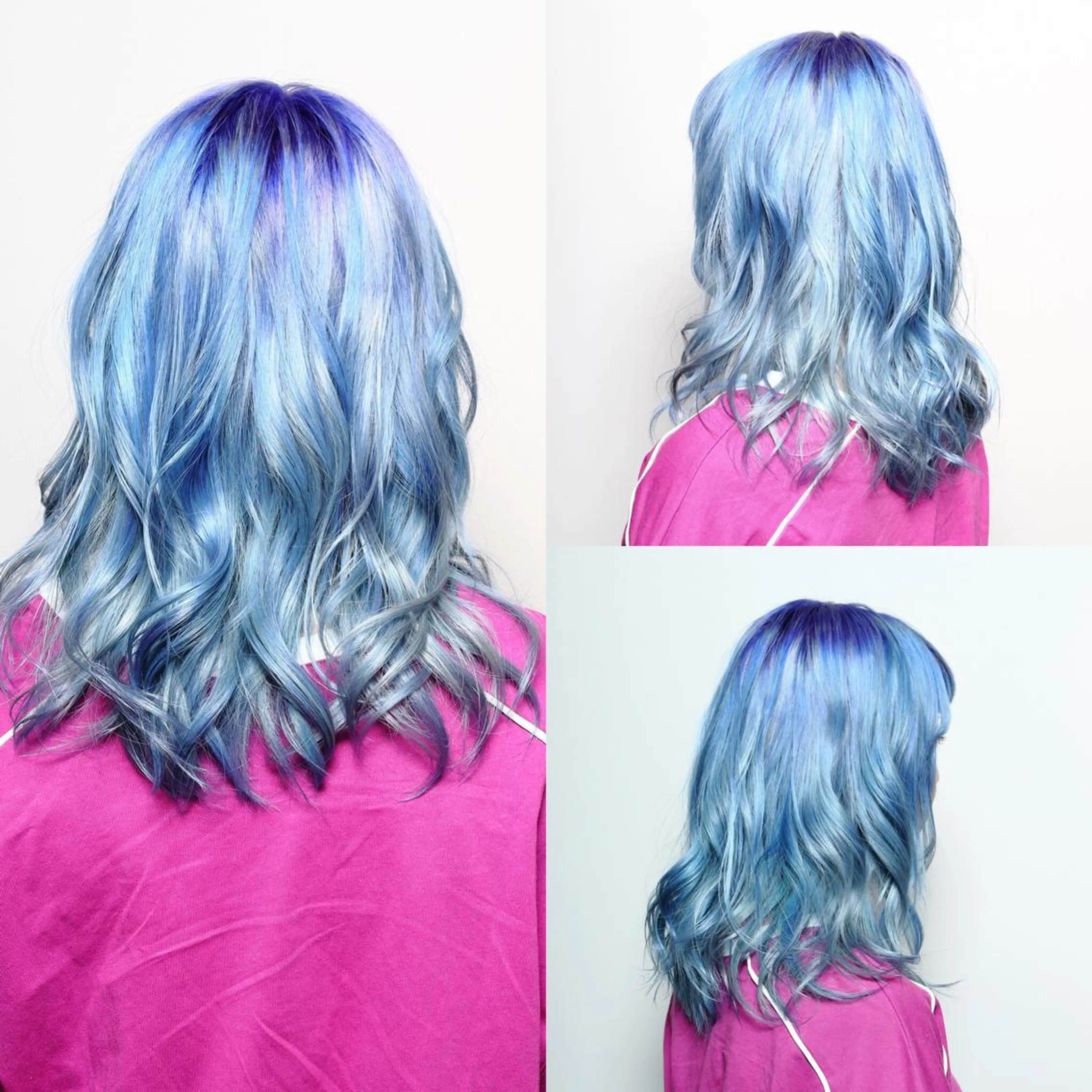 ミディアム カラー ブリーチ ブルーカラー 透明感カラー ヘアカラー 今泉 周のヘアスタイル