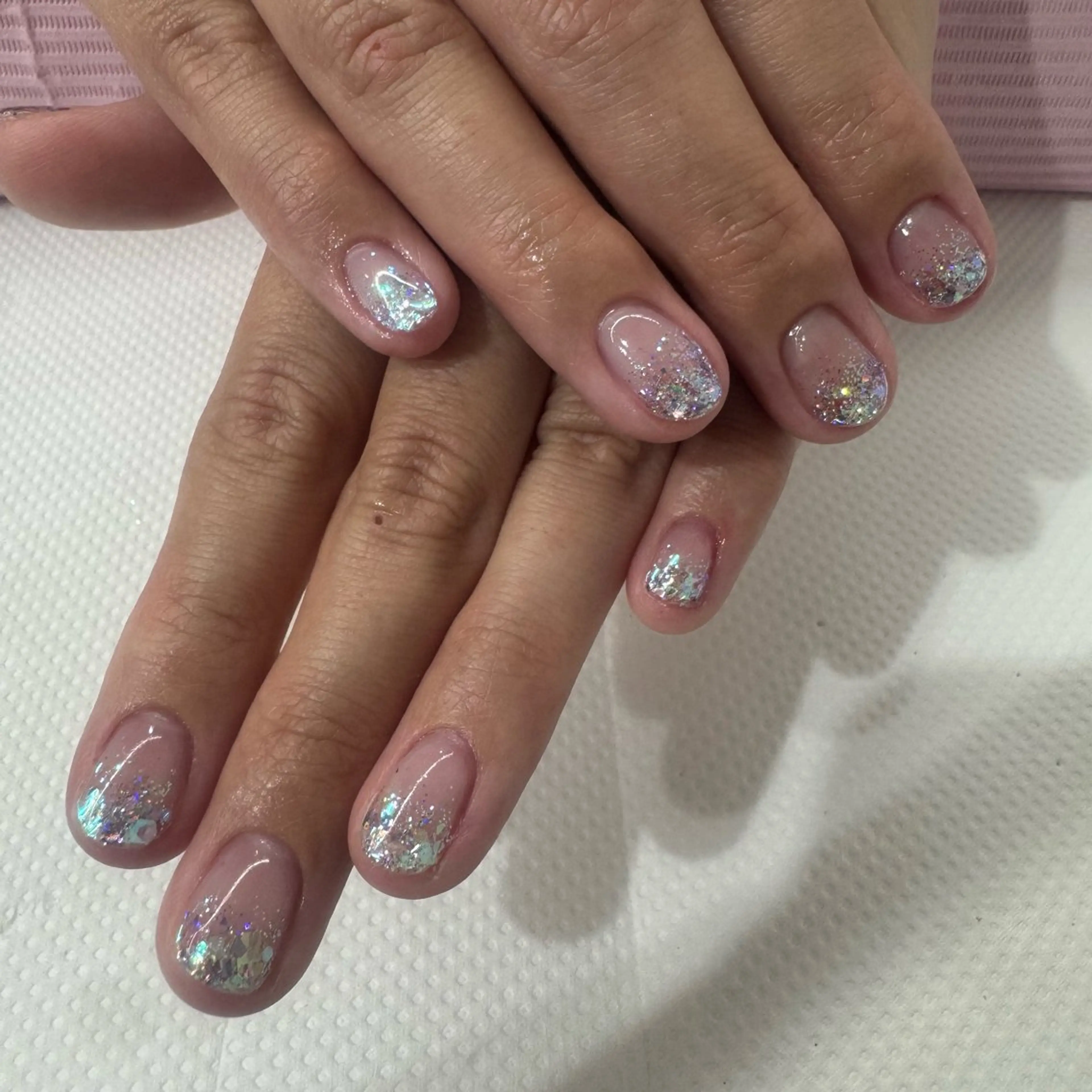 ネイル ラメ(グリッター) ラメグラデーション よだ ゆりあのネイルデザイン