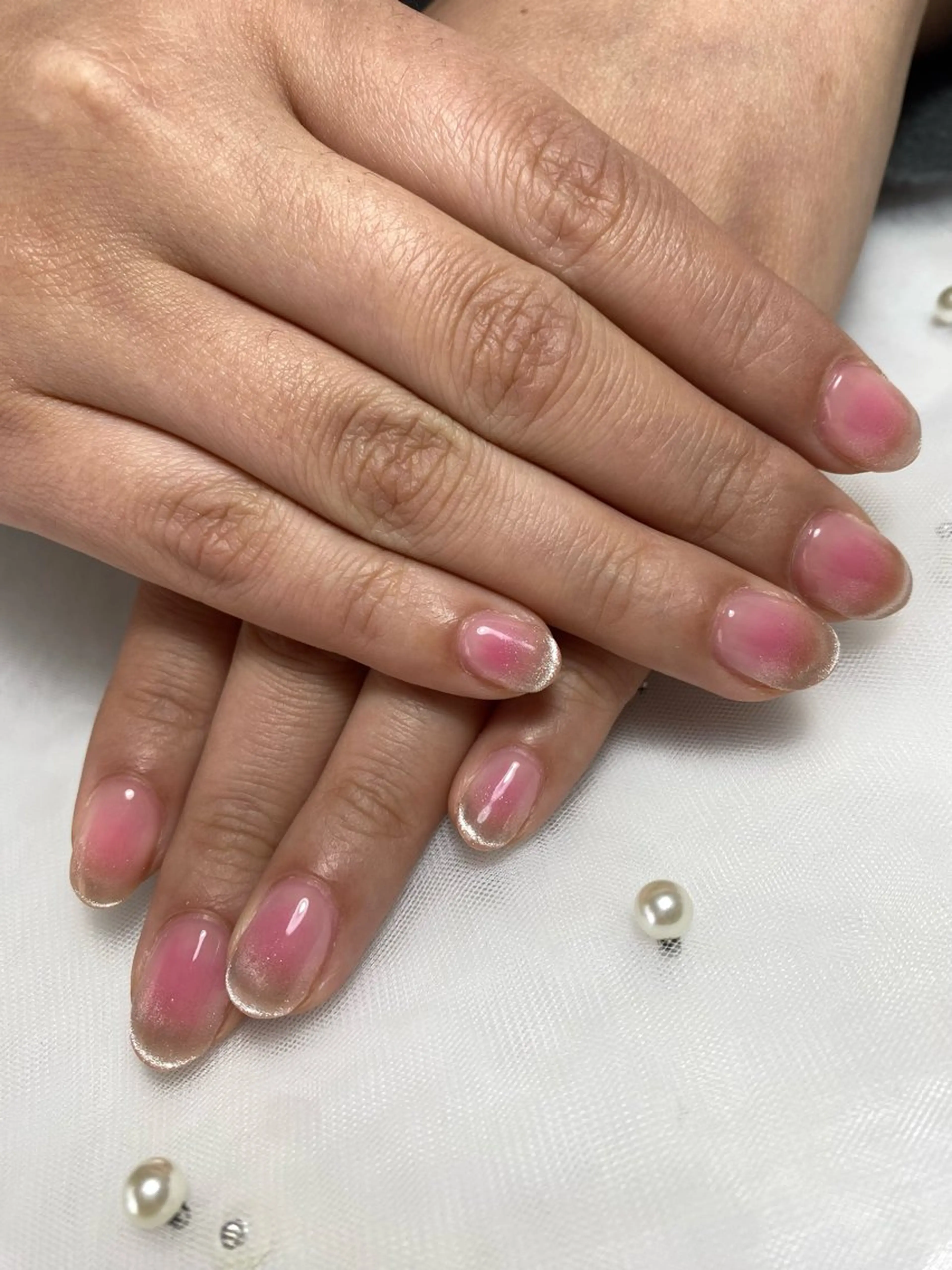 ネイル チークネイル フレンチネイル マグネットネイル マグネットフレンチ Nail mimi．のネイルデザイン
