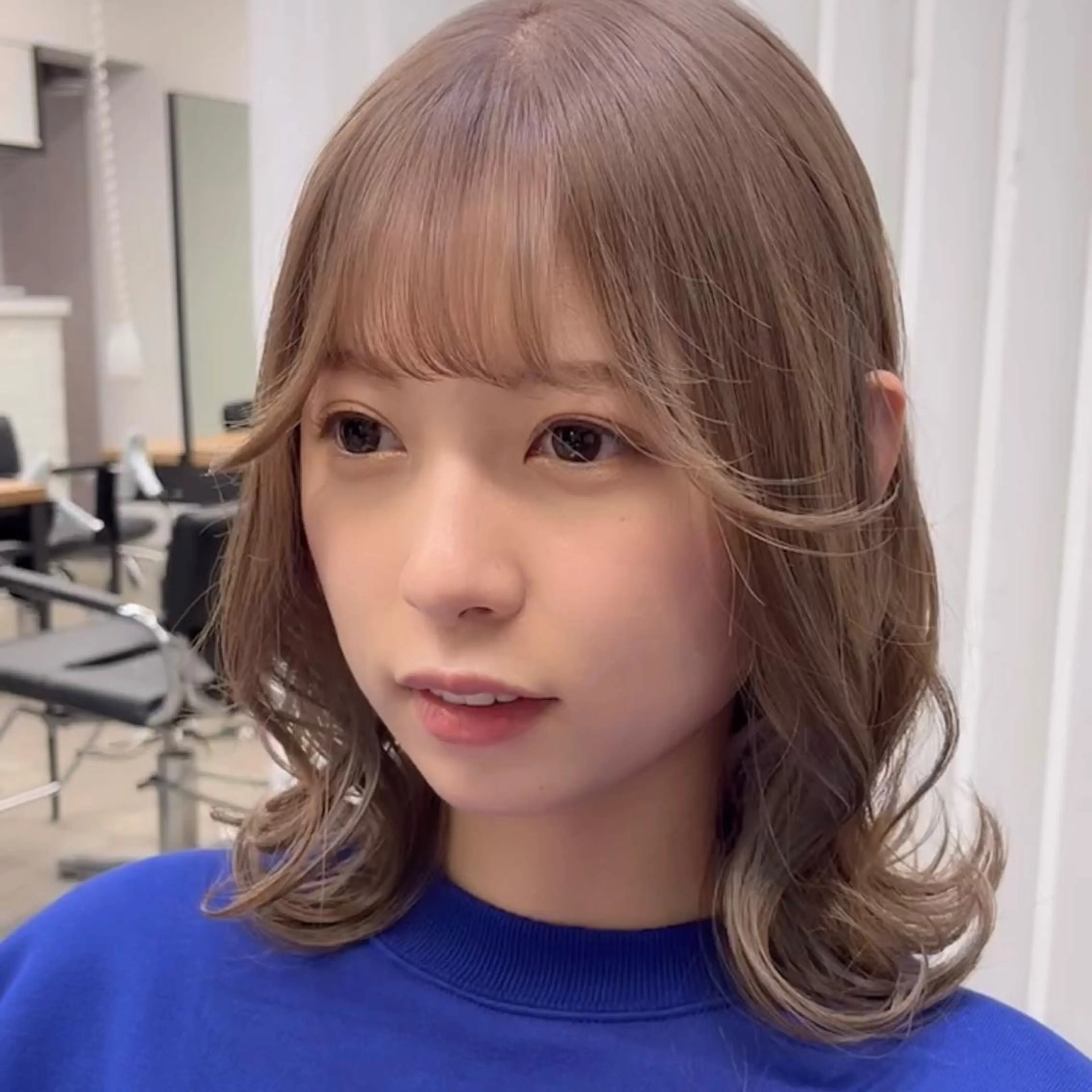 ミディアム カラー パーマ ヘアアレンジ 結婚式・ブライダル アッシュ ベージュカラー 黒髪 ブリーチ 韓国ヘア×2way 🇰🇷和知拓郎のヘアスタイル