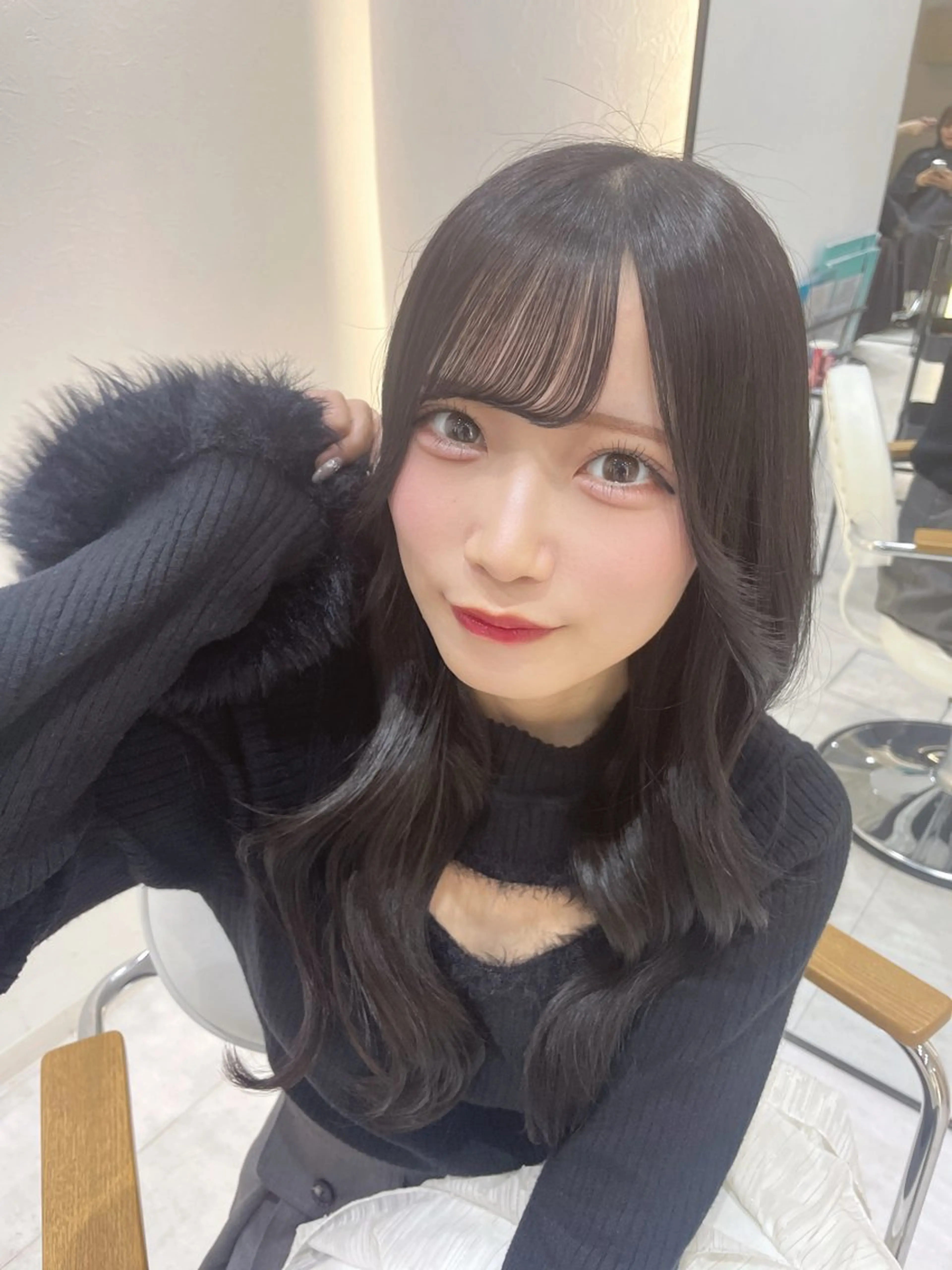 ロング 韓国ヘア/艶髪ロング グレージュ/kanaのヘアスタイル