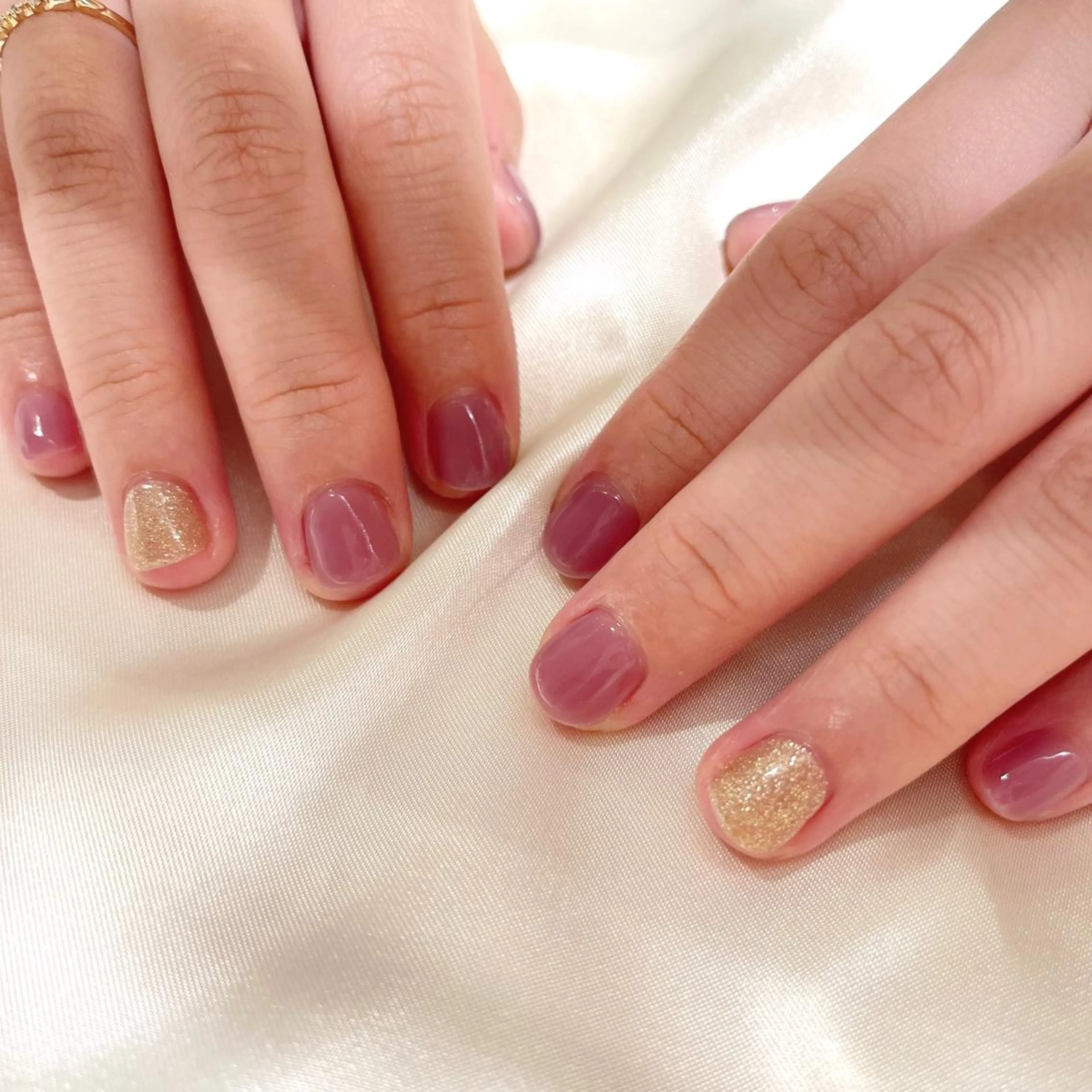 ネイル ジェルネイル ワンカラーネイル パラジェル ハンドネイル 鈴木 里奈のネイルデザイン