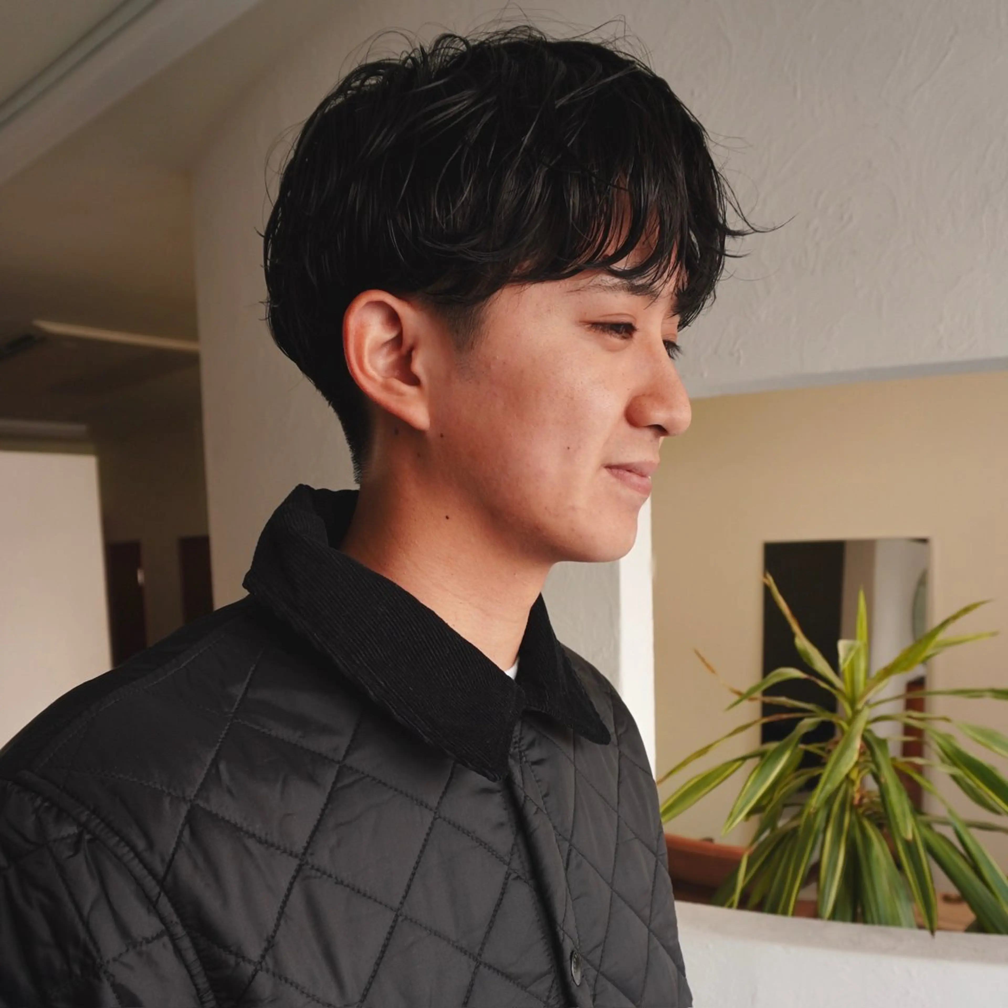 ショート パーマ メンズ メンズパーマ ニュアンスパーマ カット パーマ トリートメント メンズハイトーン/栄 /イトウタケルのヘアスタイル