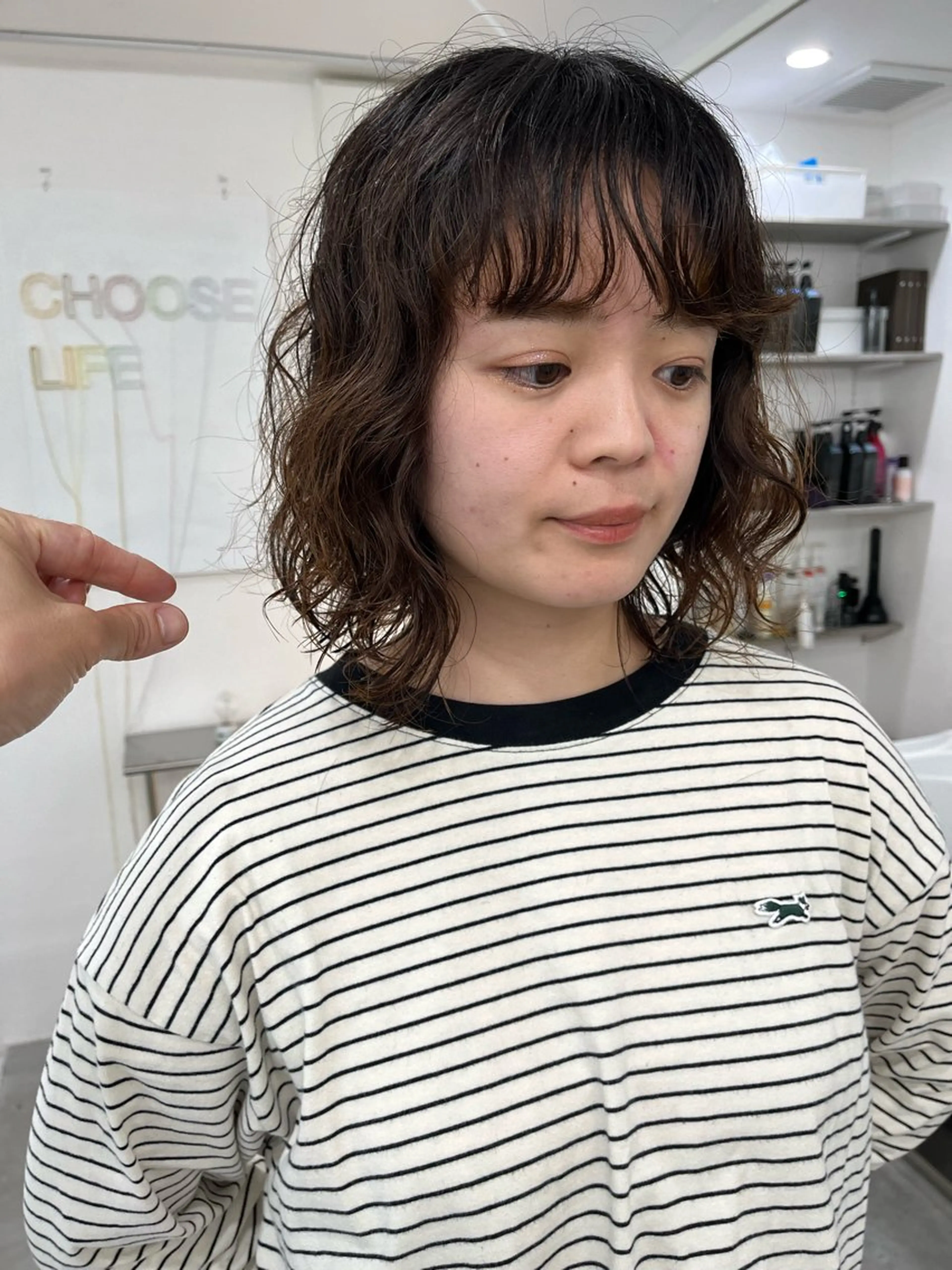 ミディアム パーマ 浪 一平のヘアスタイル