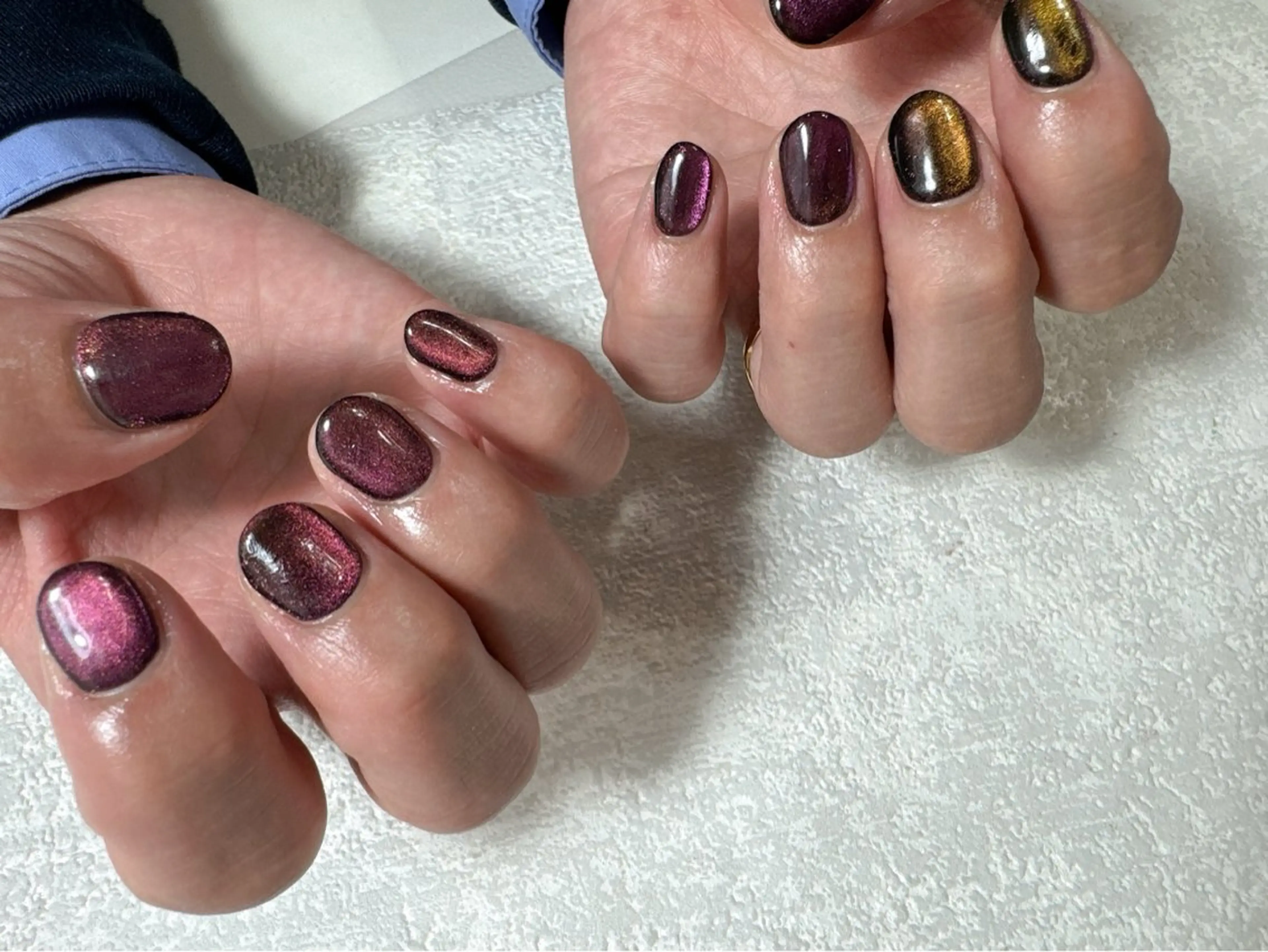 ネイル オーロラネイル フットネイル フレンチネイル ジェルネイル キラキラネイル kikinail 溝の口のネイルデザイン