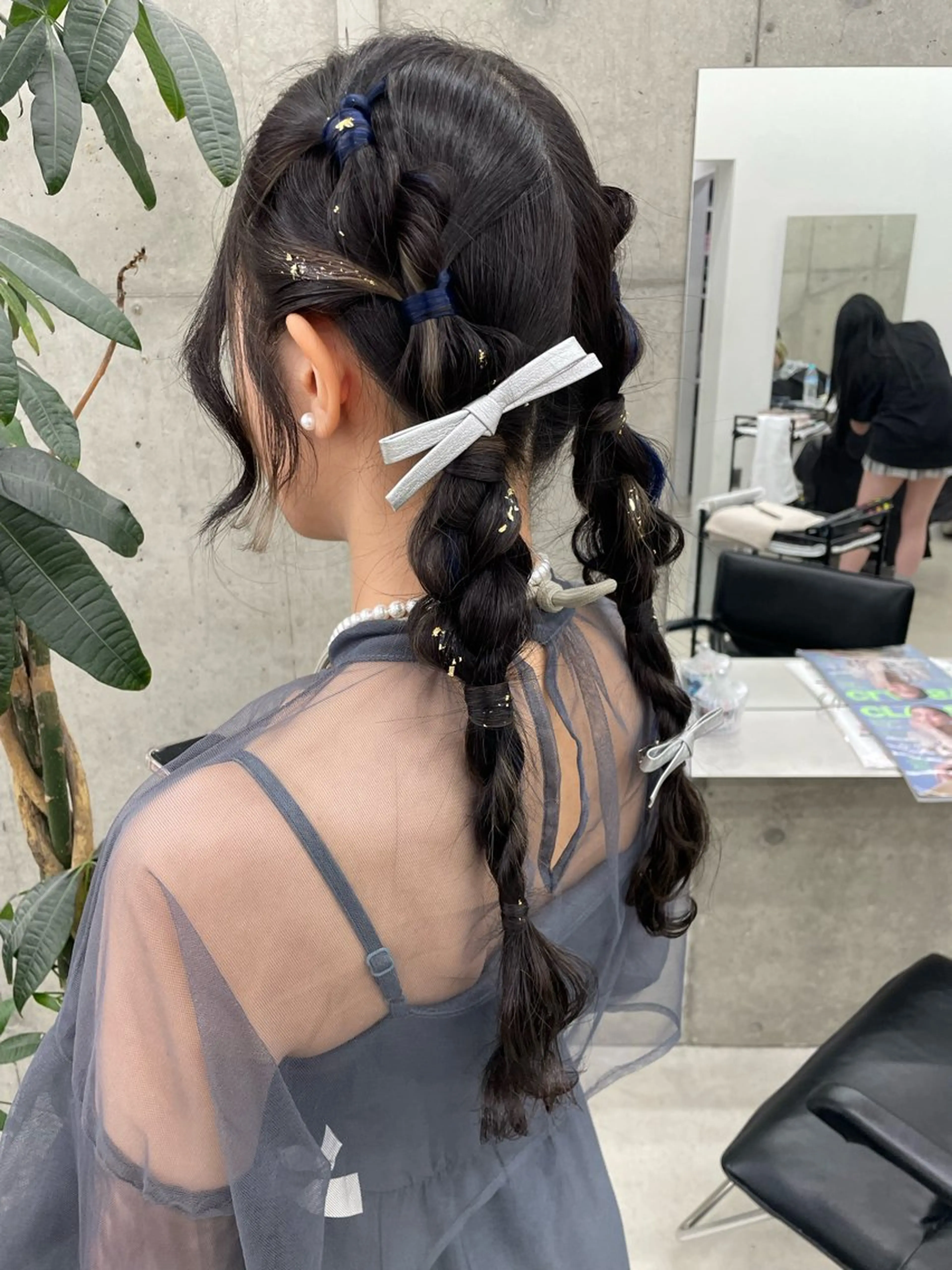 ロング カット ヘアカラー ヘアセット 手島 カミラのヘアスタイル