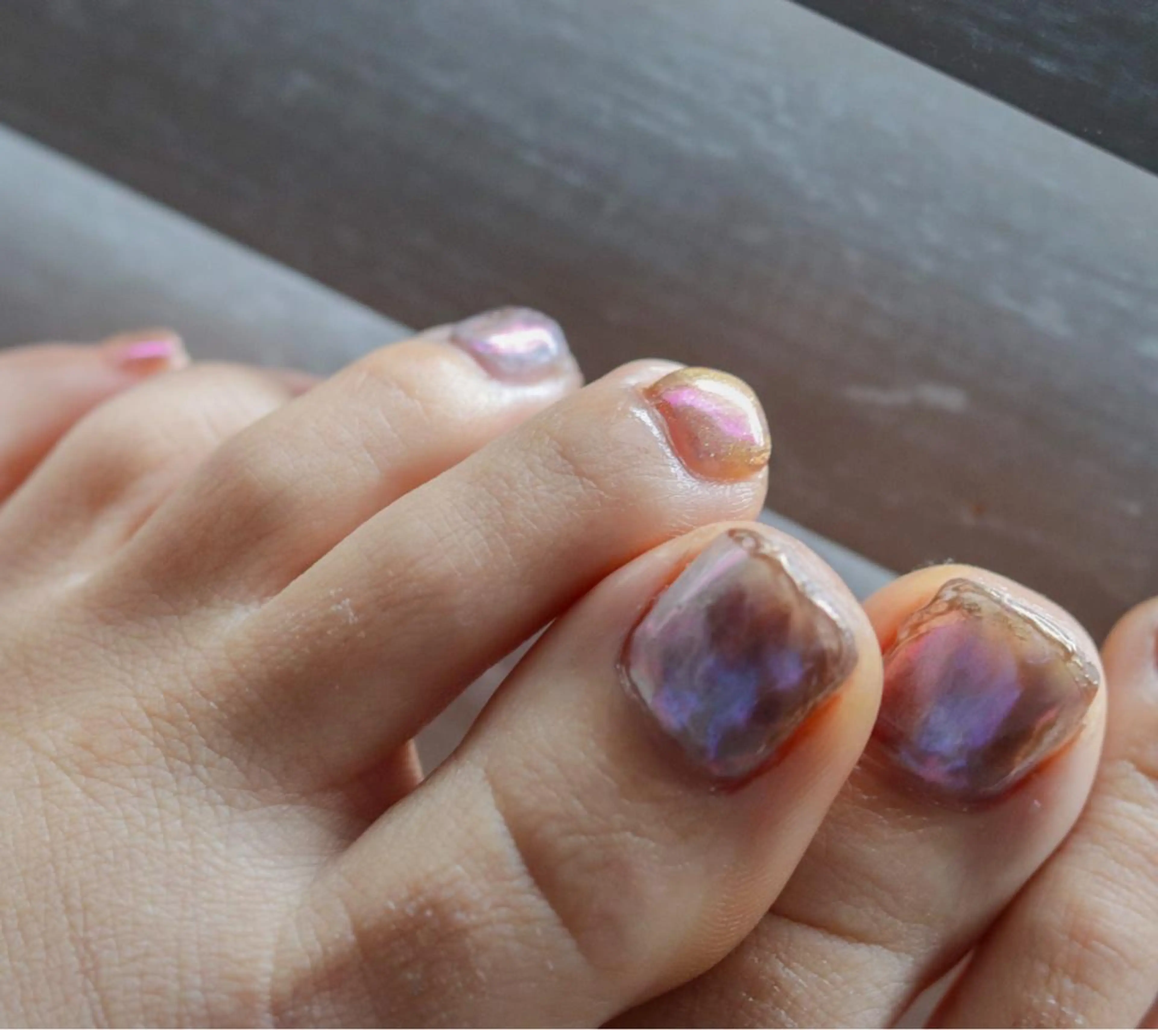 ネイル 氷ネイル・うるうるネイル フットネイル Lira nailのネイルデザイン