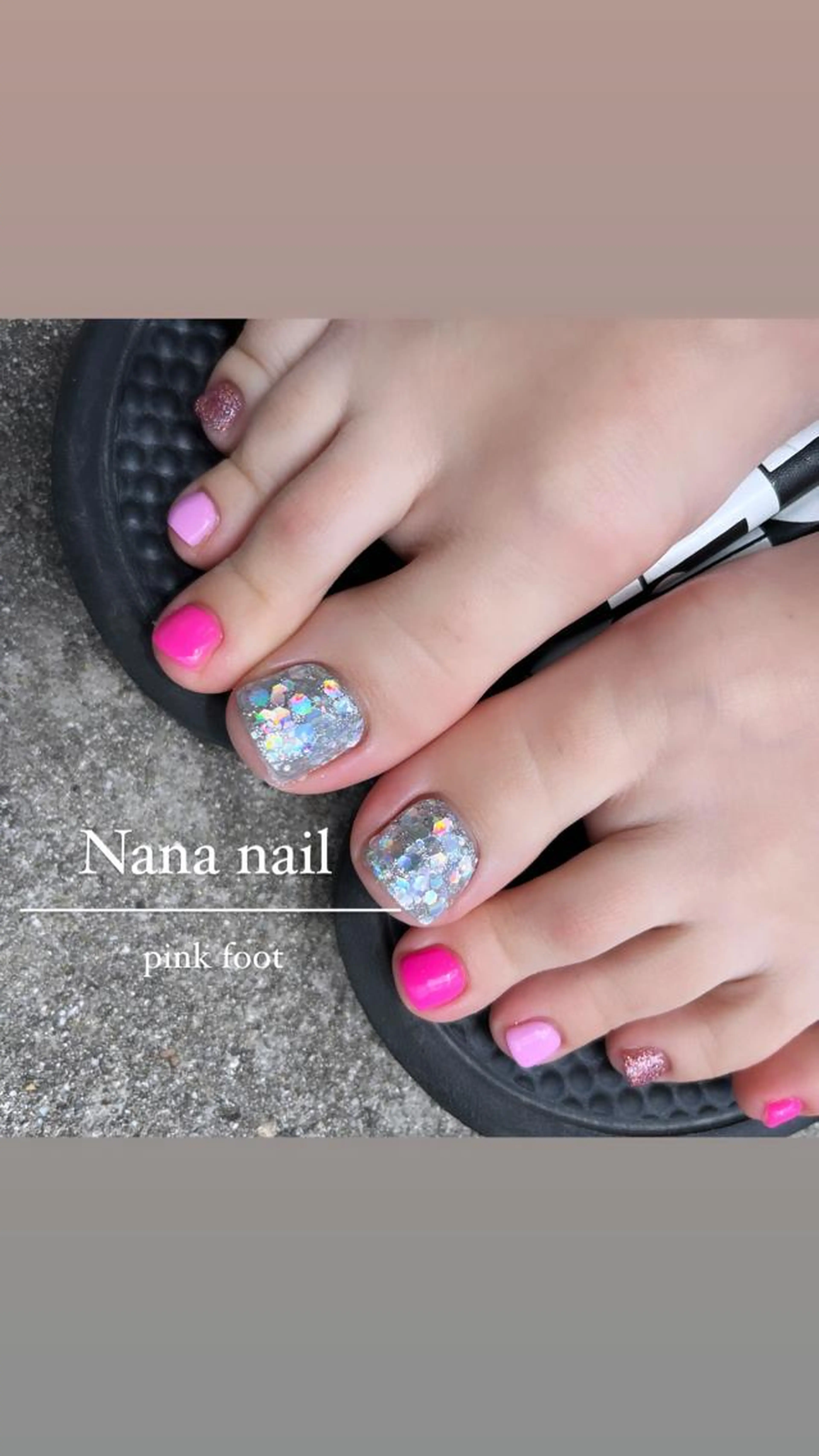 オフ無料✨💕ワンカラーフットネイル🎀の写真