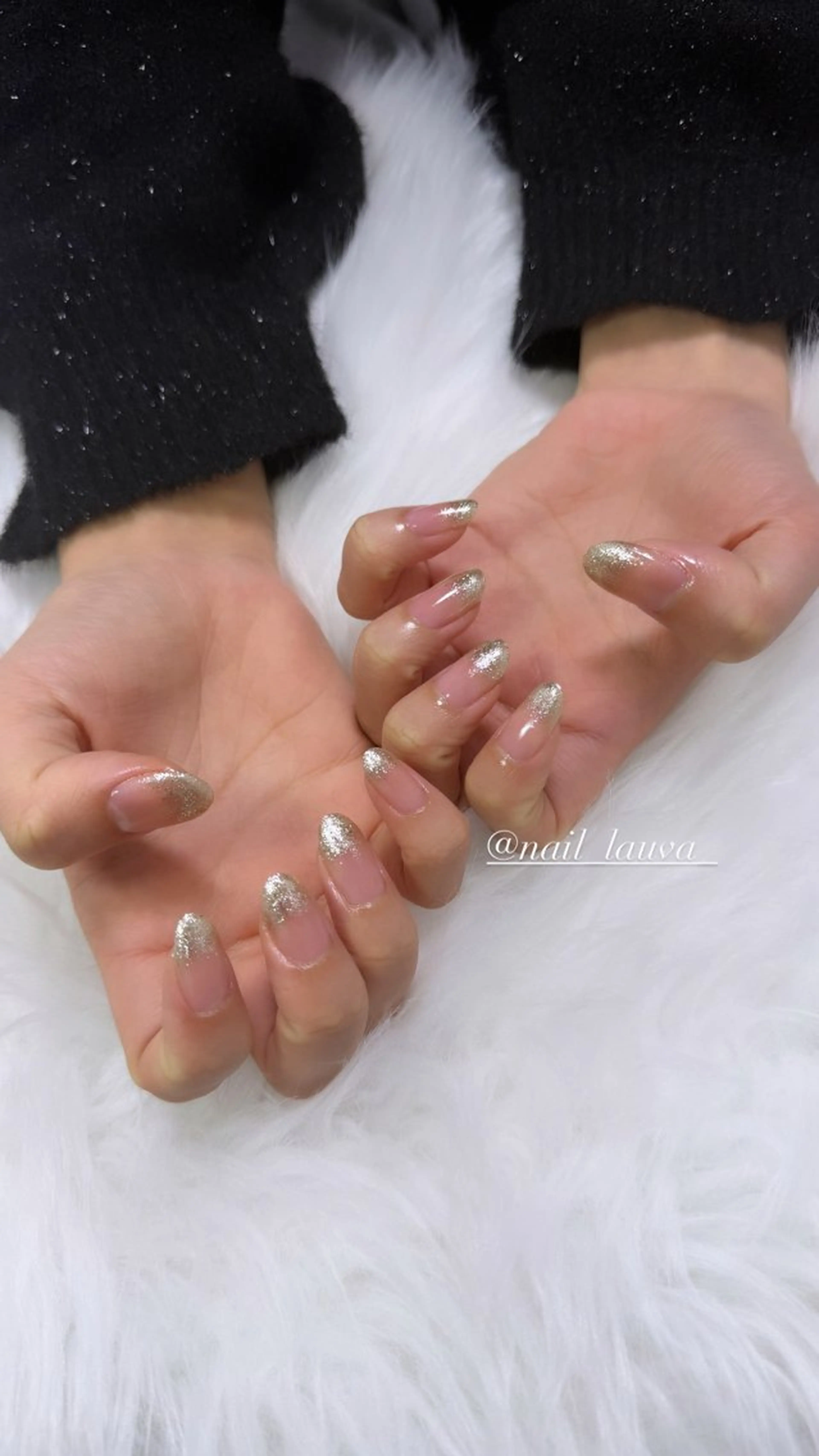 ネイル ラメ(グリッター) ラメグラデーション ハンドネイル lauva所属・nailsalon lauvaのネイルデザイン