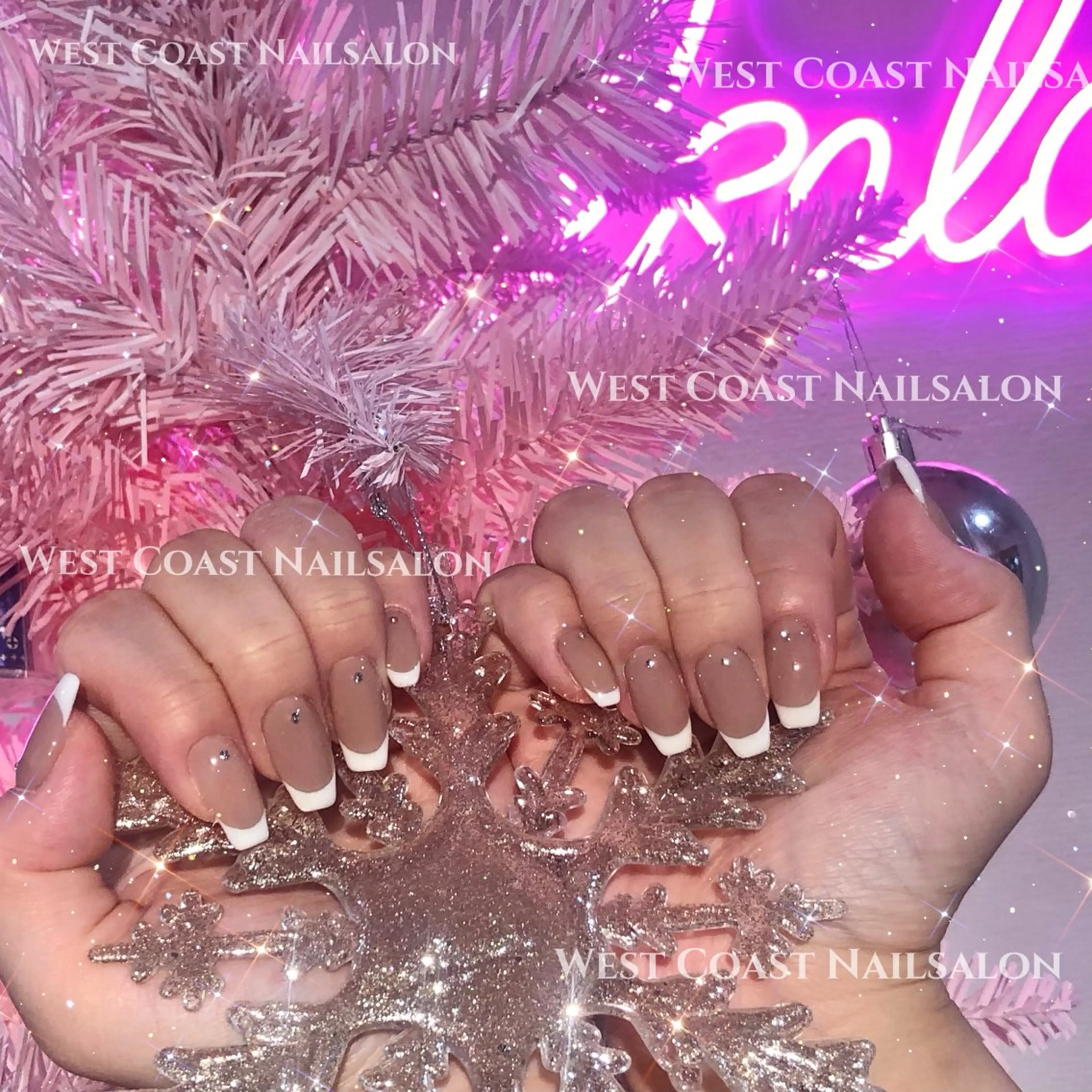 ネイル ハンドネイル リボン、ガーリー パーツ放題専門店のネイルデザイン