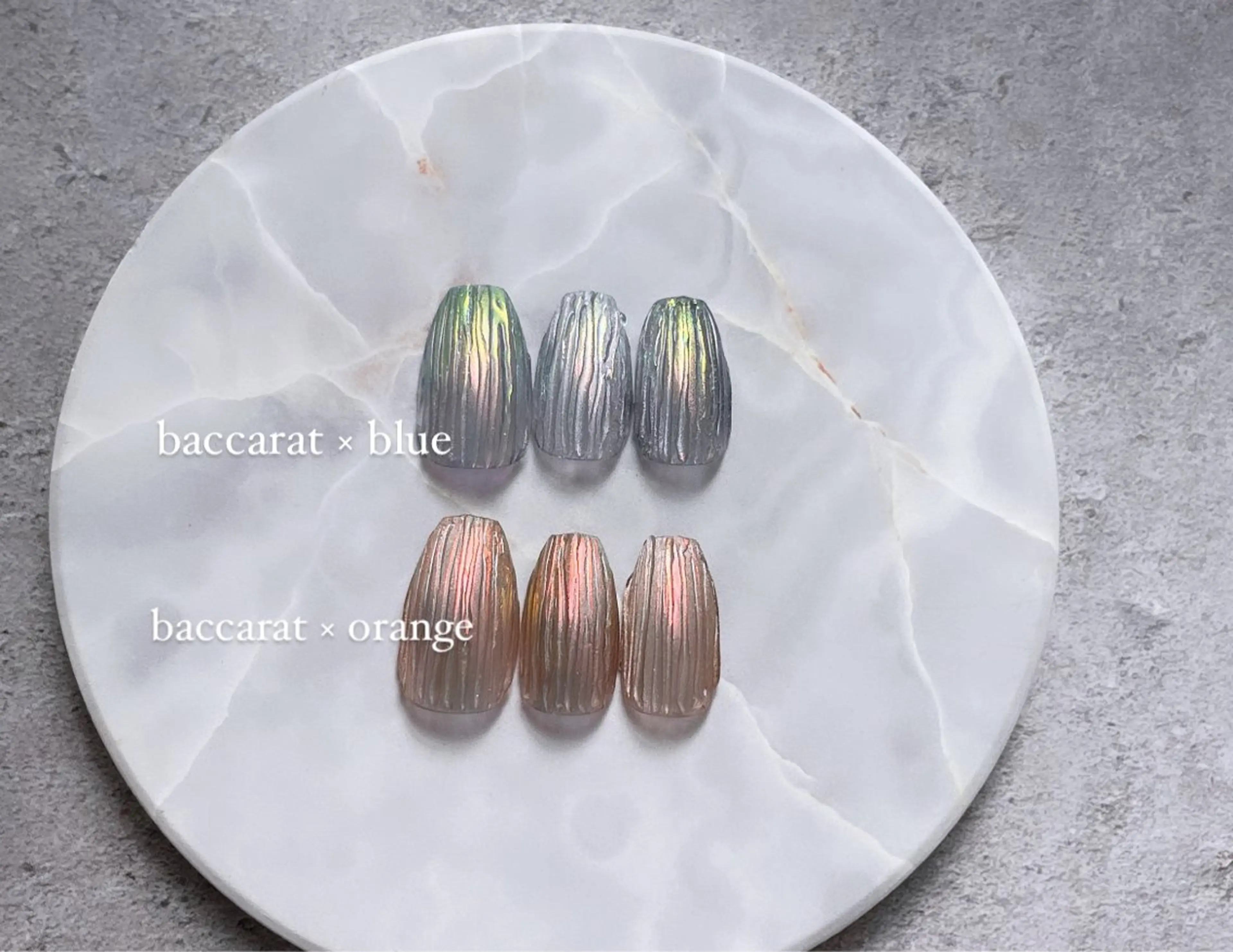 ネイル ブルー オレンジ ピンク ハンドネイル nail salon Talのネイルデザイン