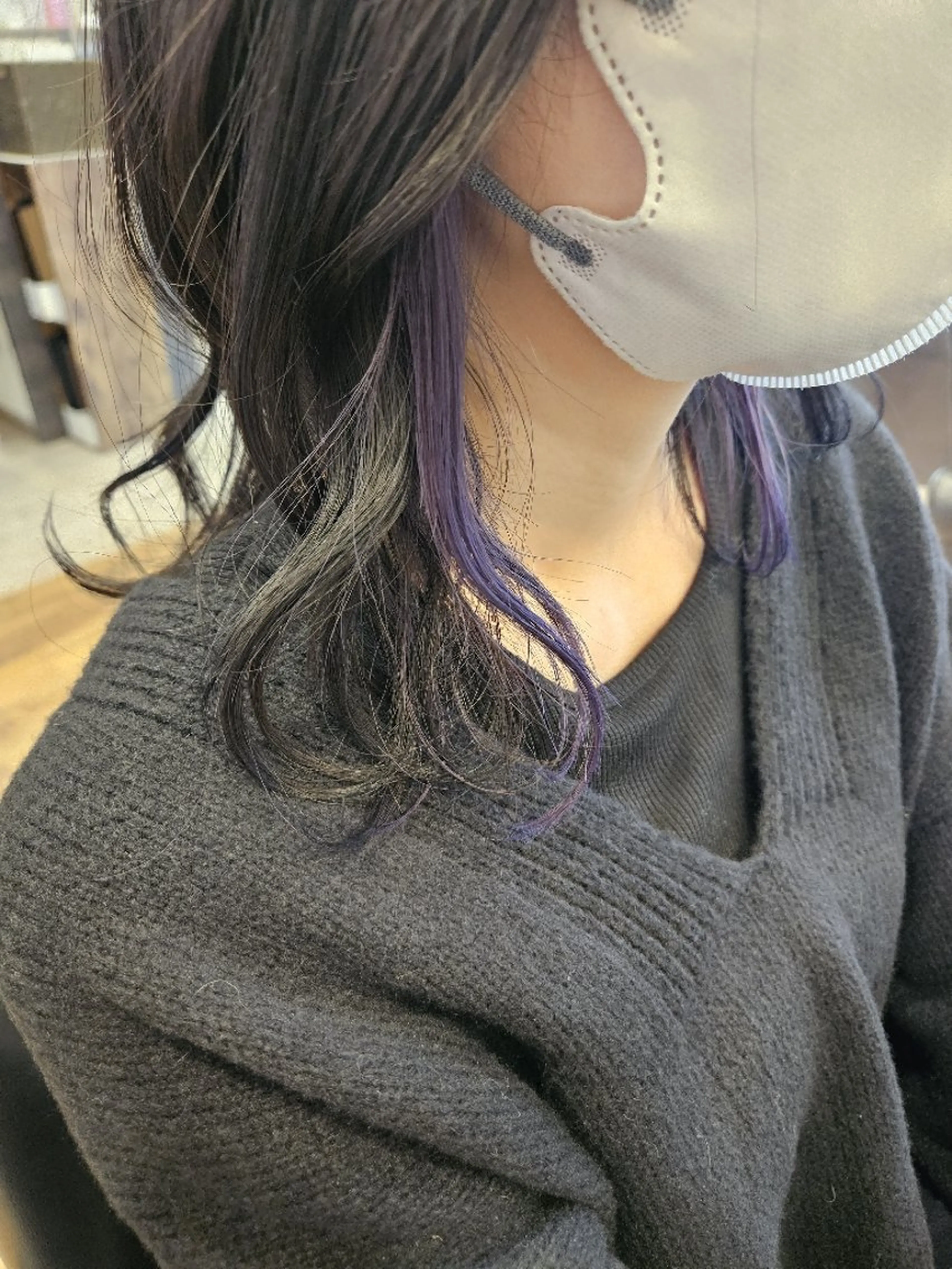 ミディアム カラー ヘアカラー 関口 友菜のヘアスタイル