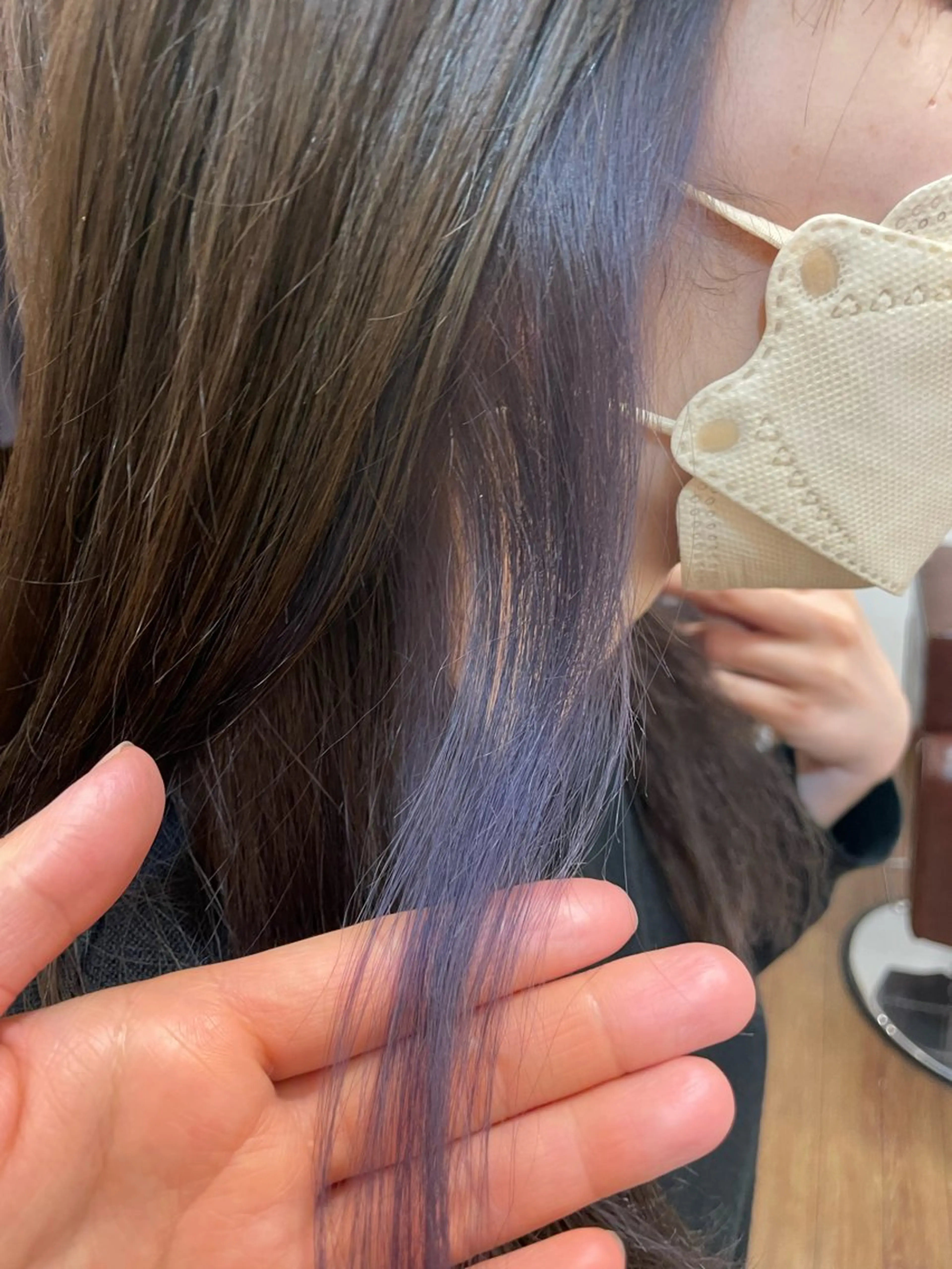 セミロング カラー ブルーカラー ブルーバイオレット インナーカラー バイオレットカラー /133 山本樹のヘアスタイル