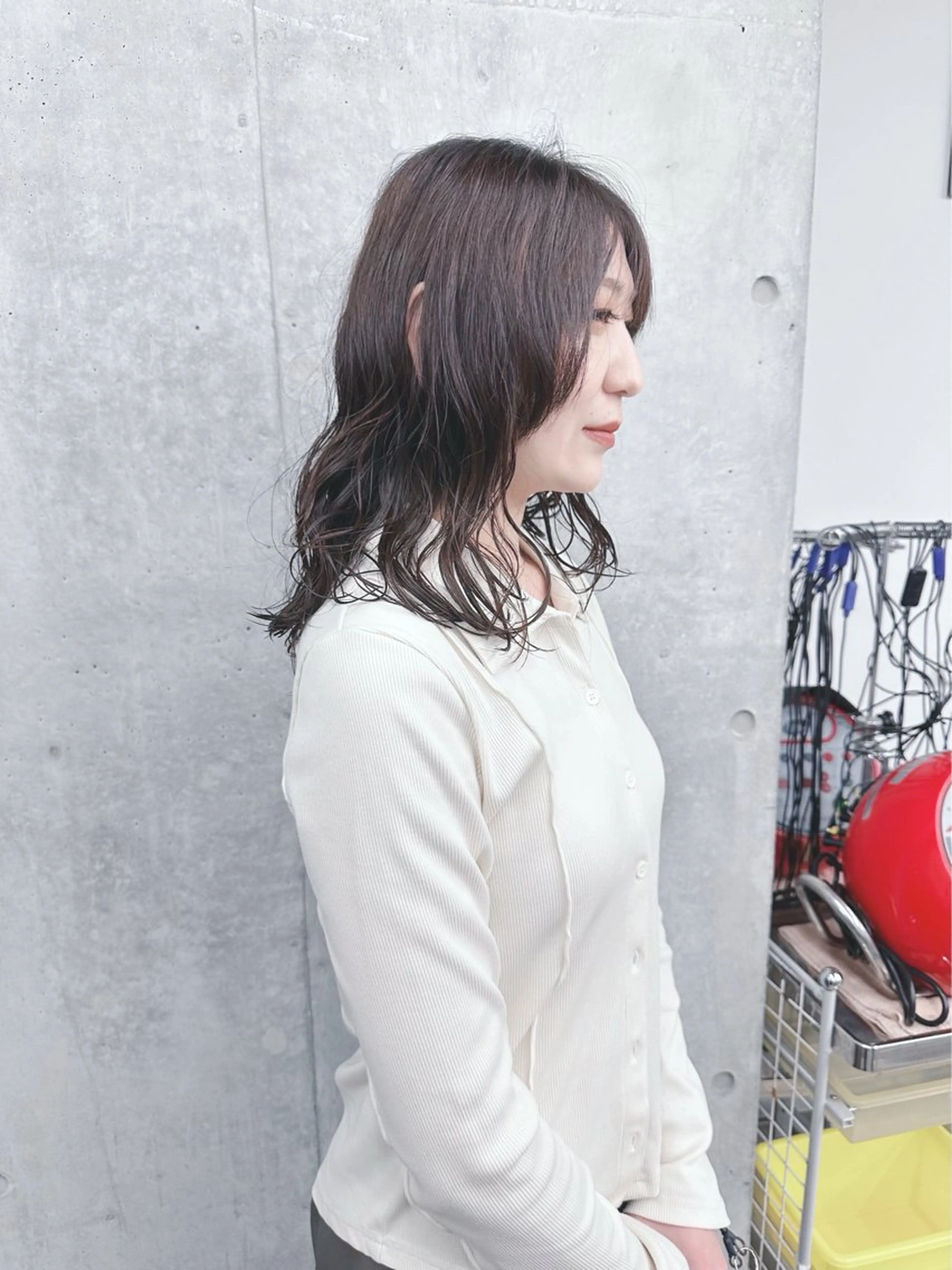 セミロング パーマ カット パーマ ボブ/ゆるふわ ボブパーマ/とういのヘアスタイル