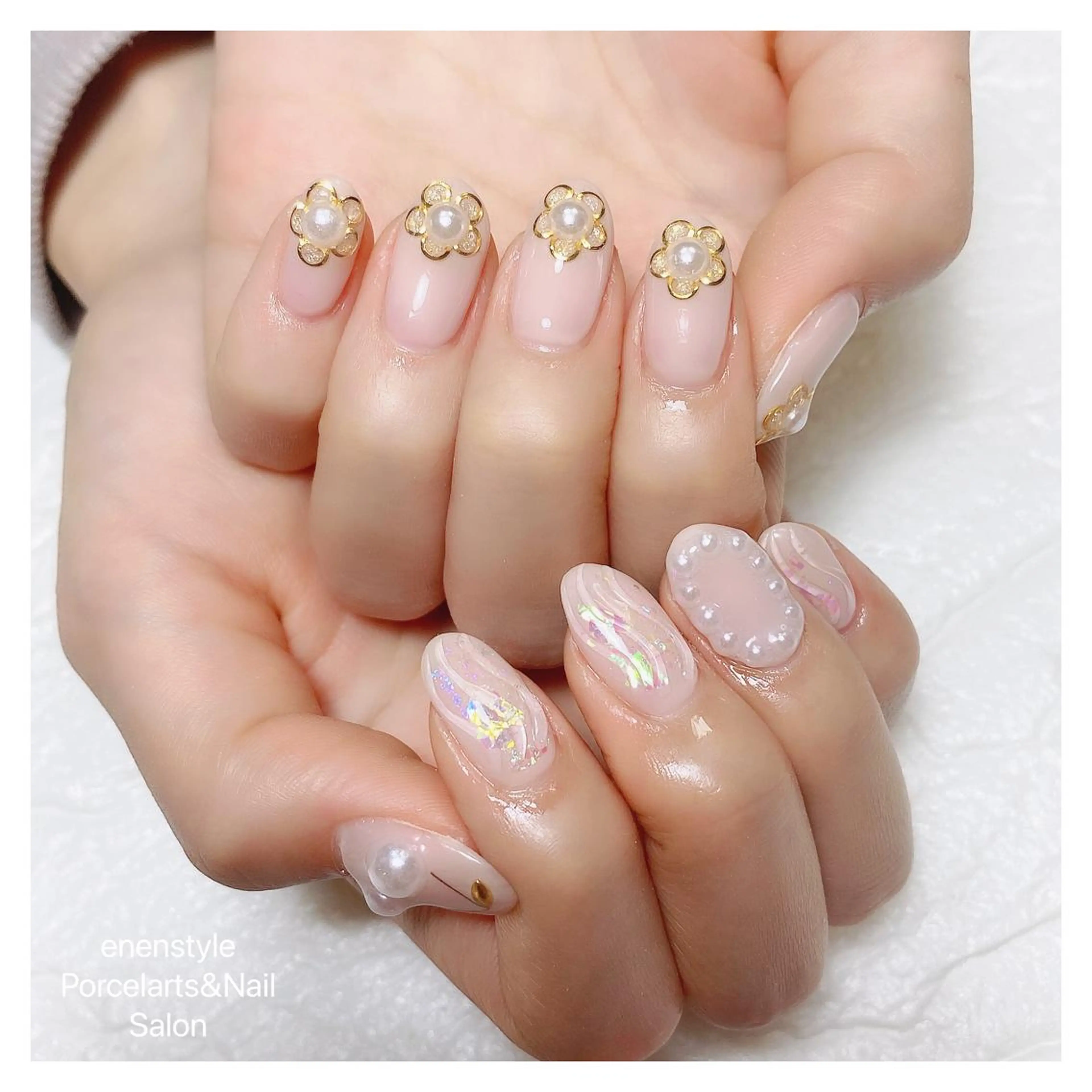 ミディアム ネイル ハンドネイル 👑enen style👑のネイルデザイン