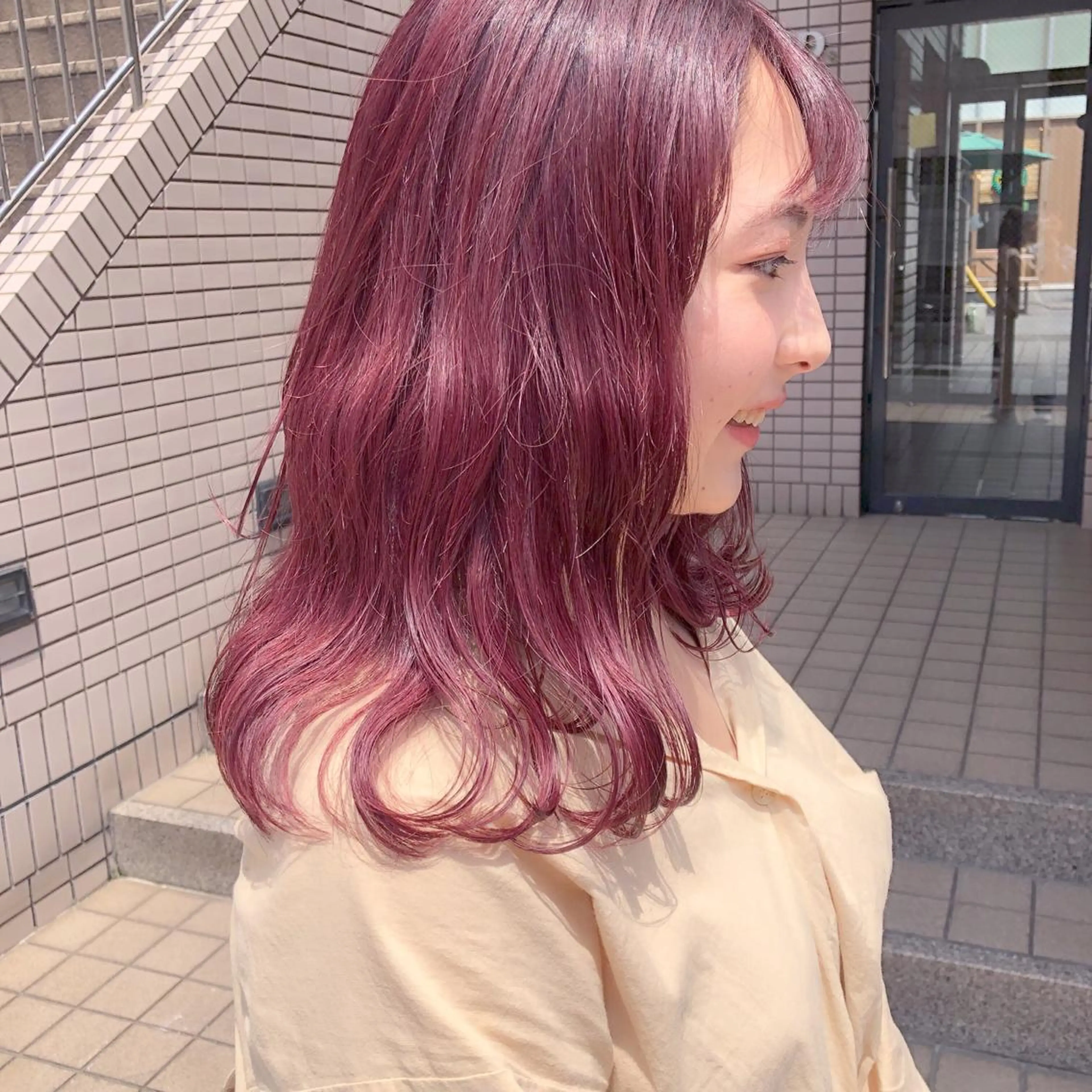 セミロング カラー パーマ ヘアアレンジ メンズ ネイル マツエク・マツパ ピンクカラー カラーマツエク ピンク 天神レイヤーカット No.1💖マユカのヘアスタイル