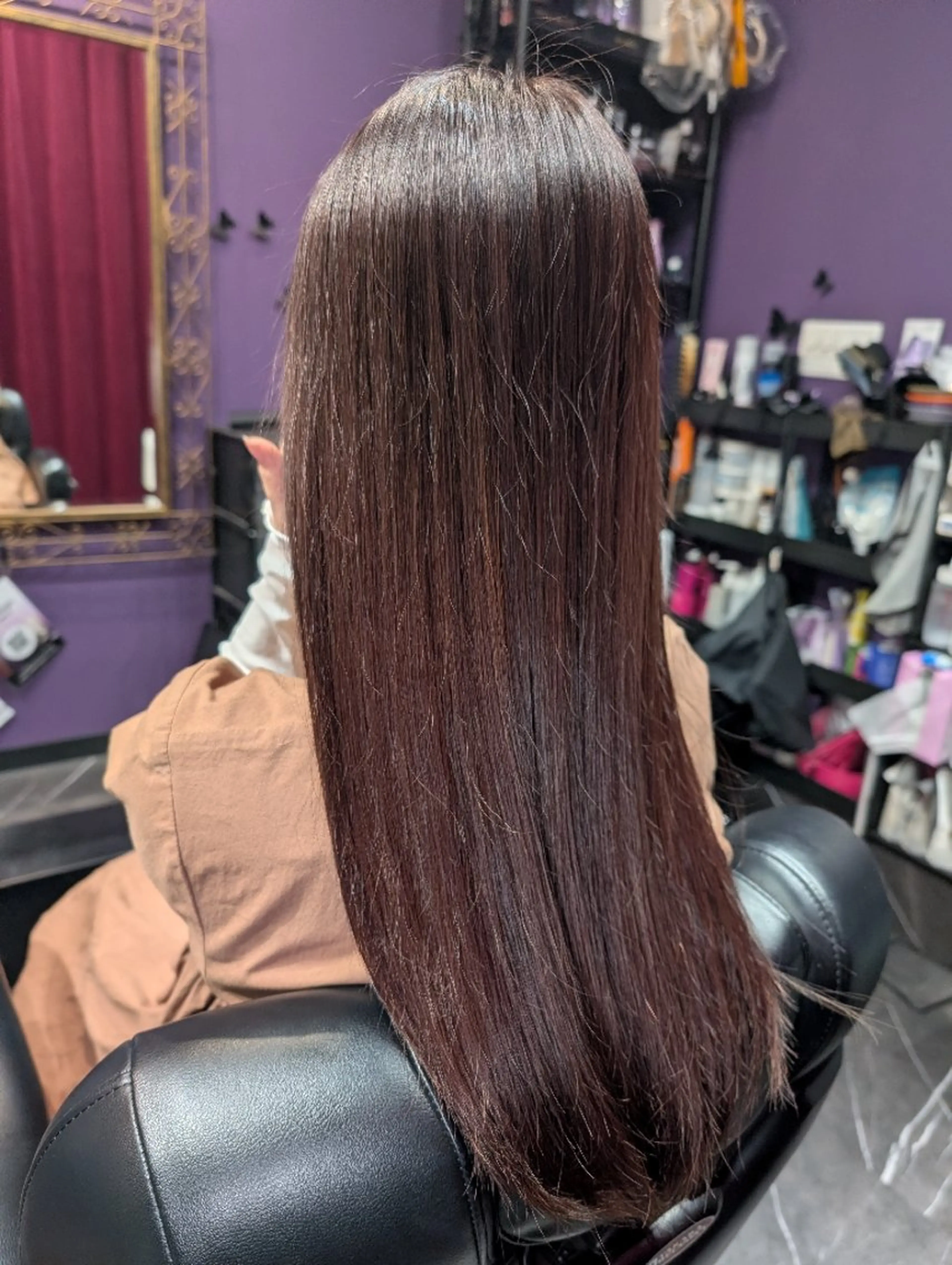 ロング カット ヘアカラー トリートメント 渡辺 康行のヘアスタイル