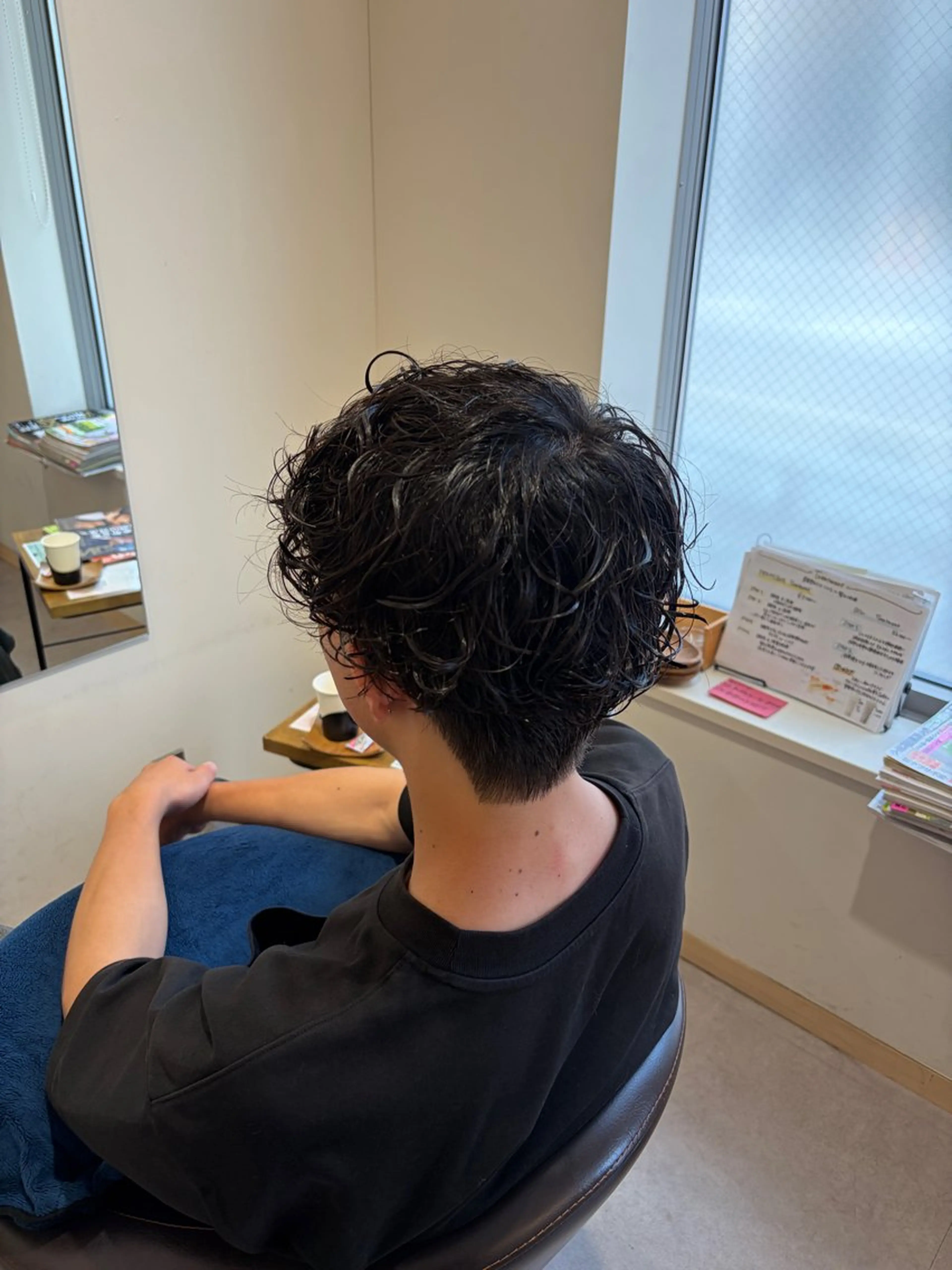 パーマ メンズ カット パーマ 荒井 茉凜のヘアスタイル