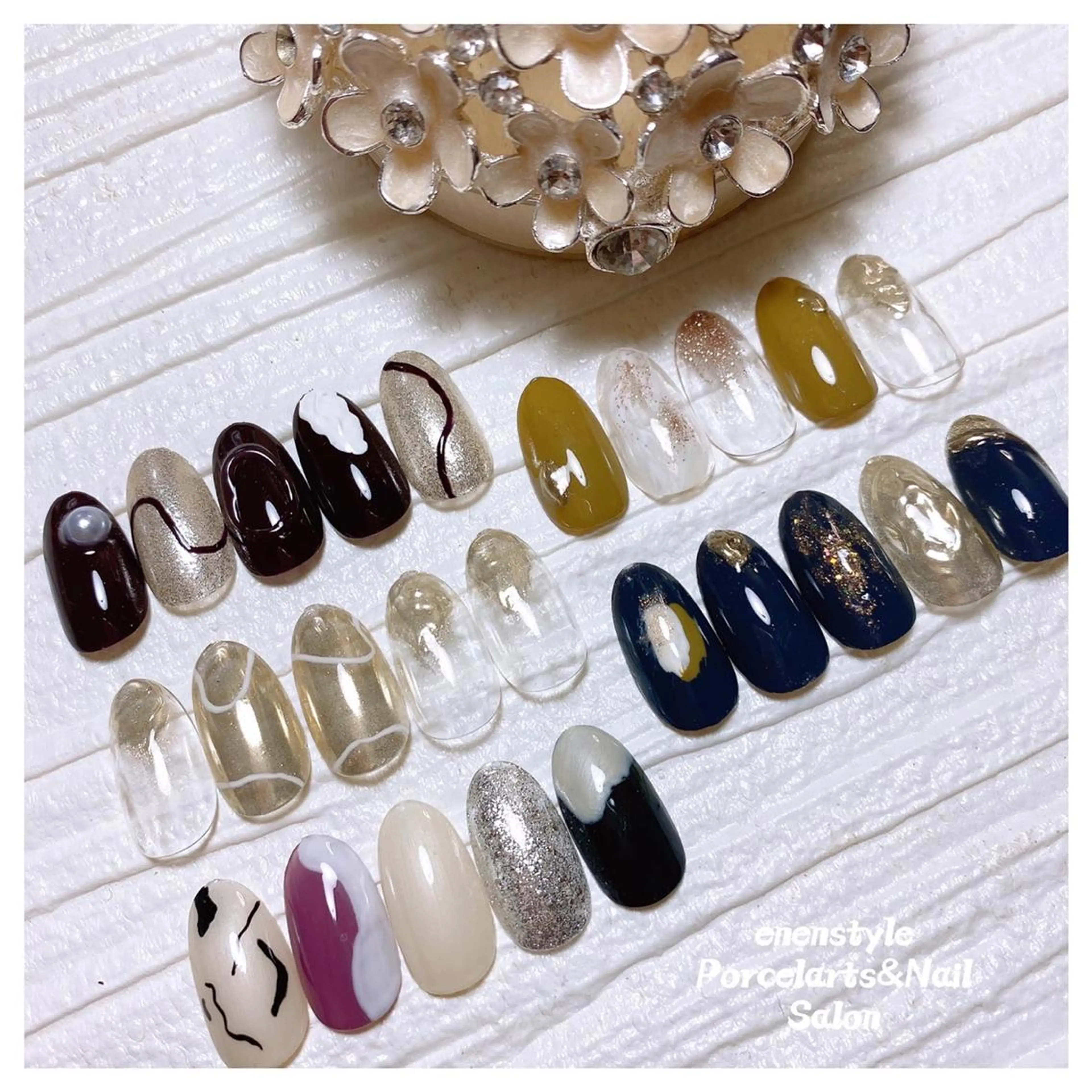 ミディアム ネイル ハンドネイル 👑enen style👑のネイルデザイン