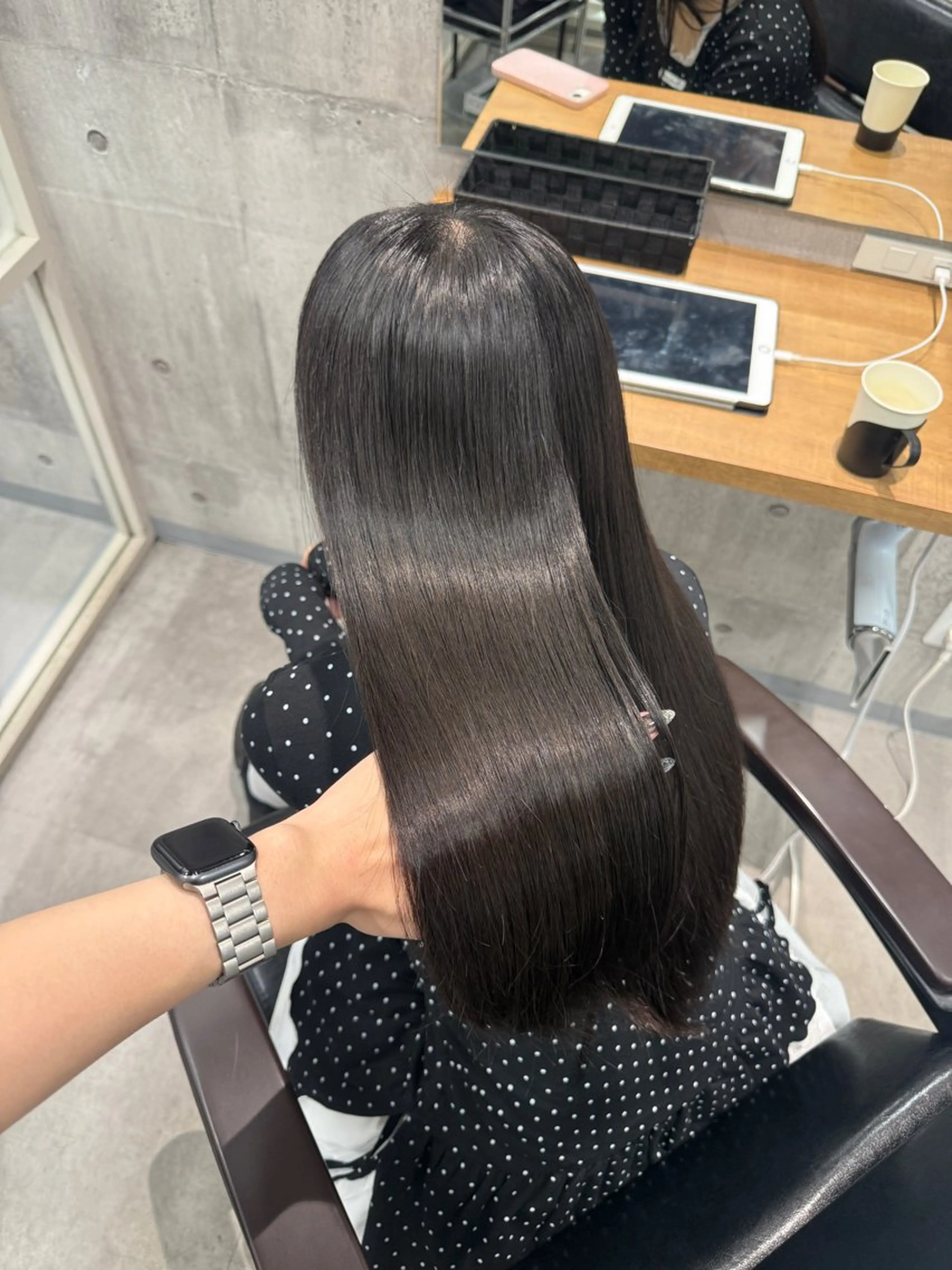 ロング カット ヘアカラー 縮毛矯正 トリートメント ayano /レイヤー/艶カラーのヘアスタイル