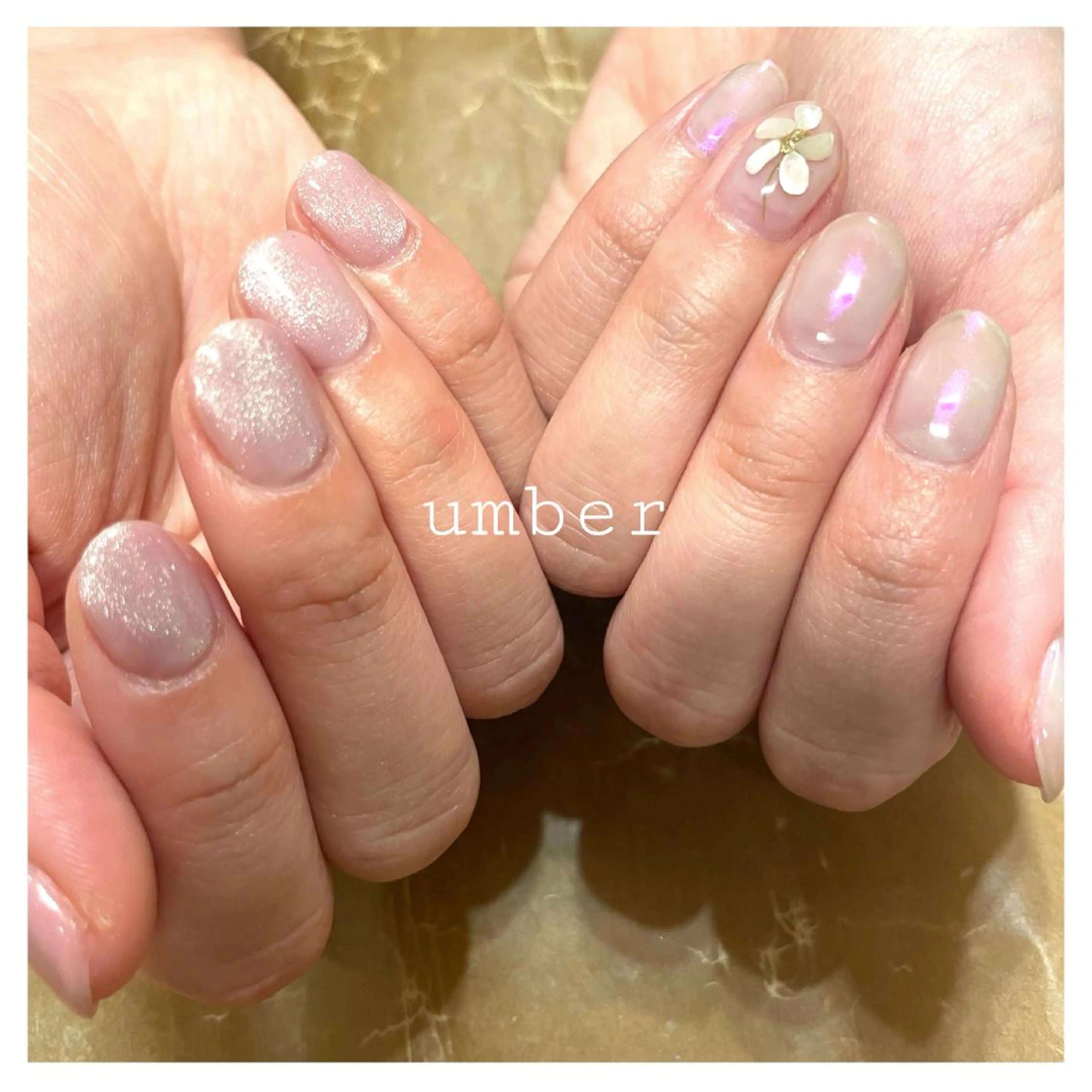 ネイル クリアネイル フラッシュネイル フットネイル フレンチネイル マグネットネイル ハンドネイル umber 三茶1分のネイルデザイン