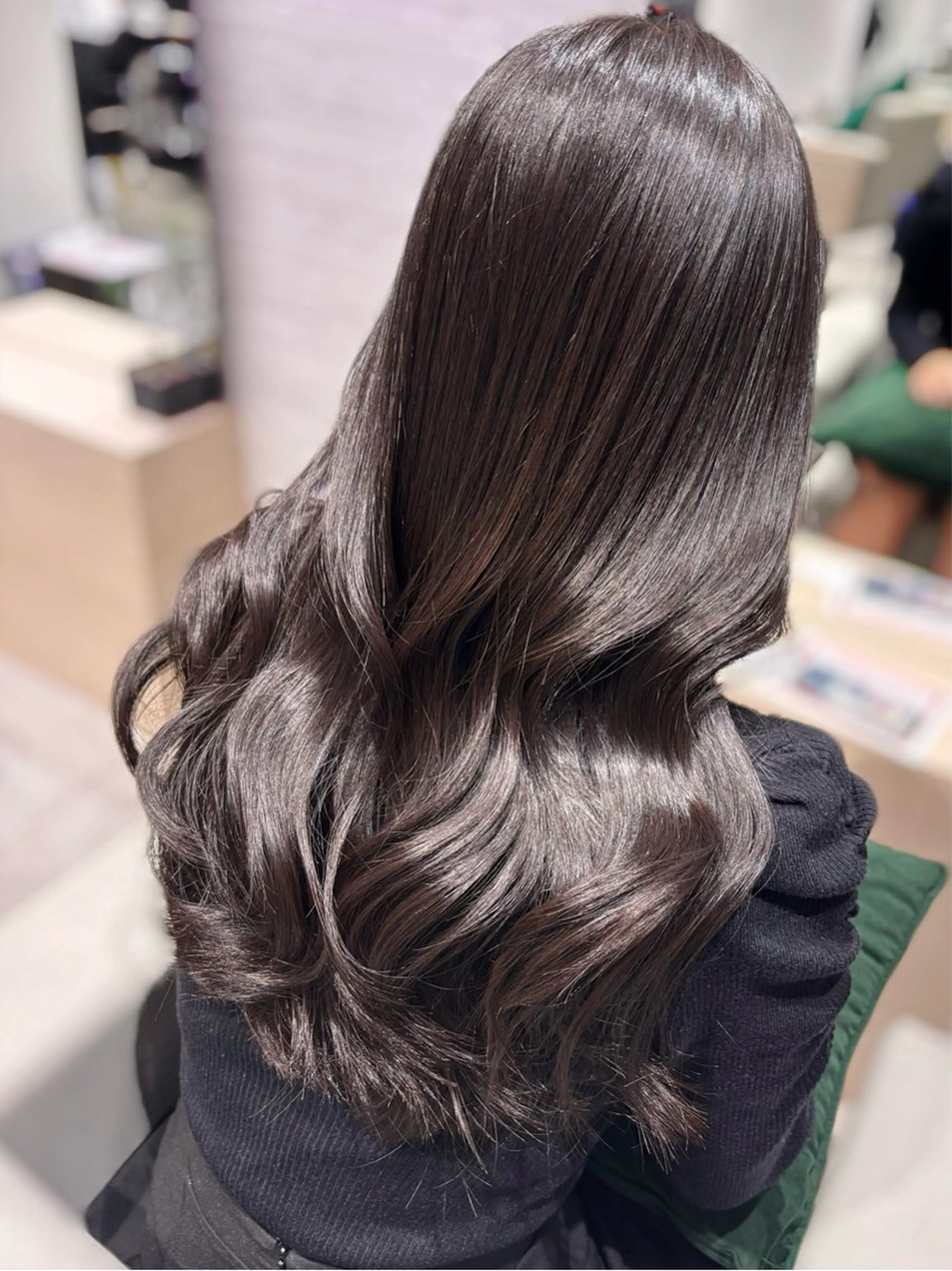 ロング カラー ブリーチ ブラウンカラー 透明感カラー ブリーチなしカラー 髪質改善 カット ヘアカラー トリートメント 銀座/韓国レイヤー/ 艶カラー🍓原田侑依のヘアスタイル