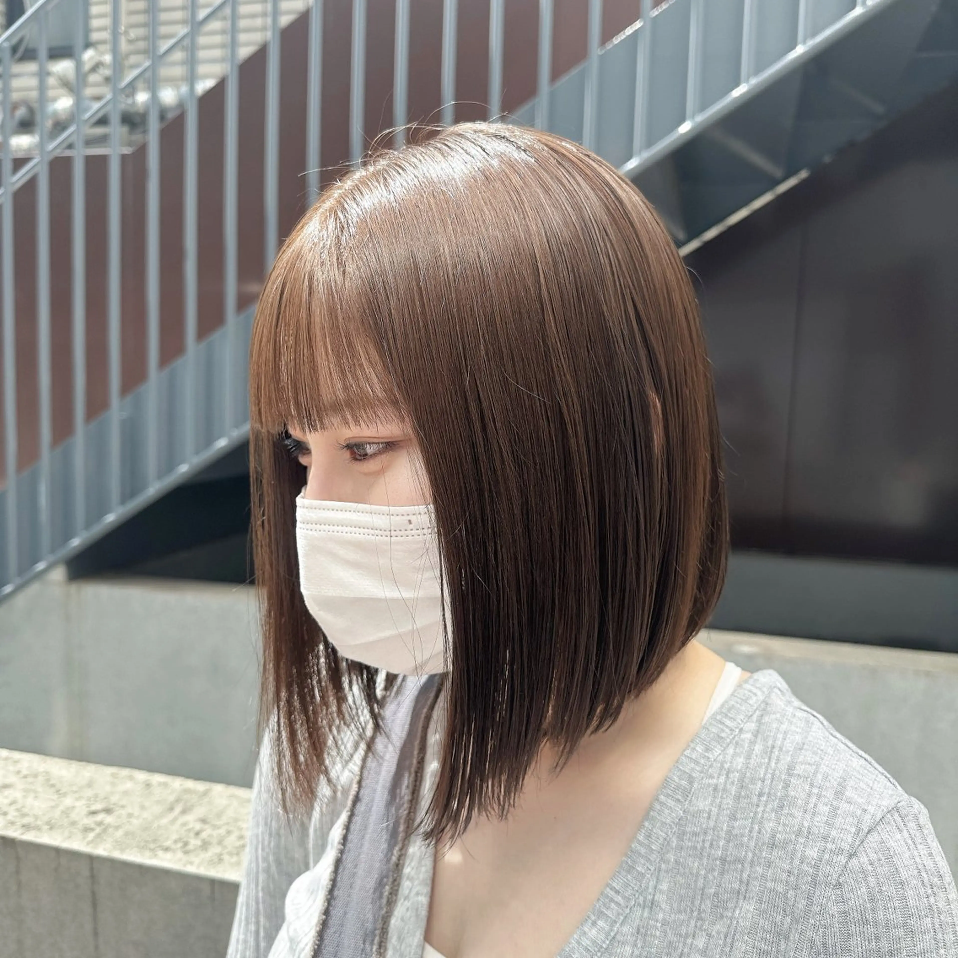 カラー ベージュカラー 安丸 結夏のヘアスタイル