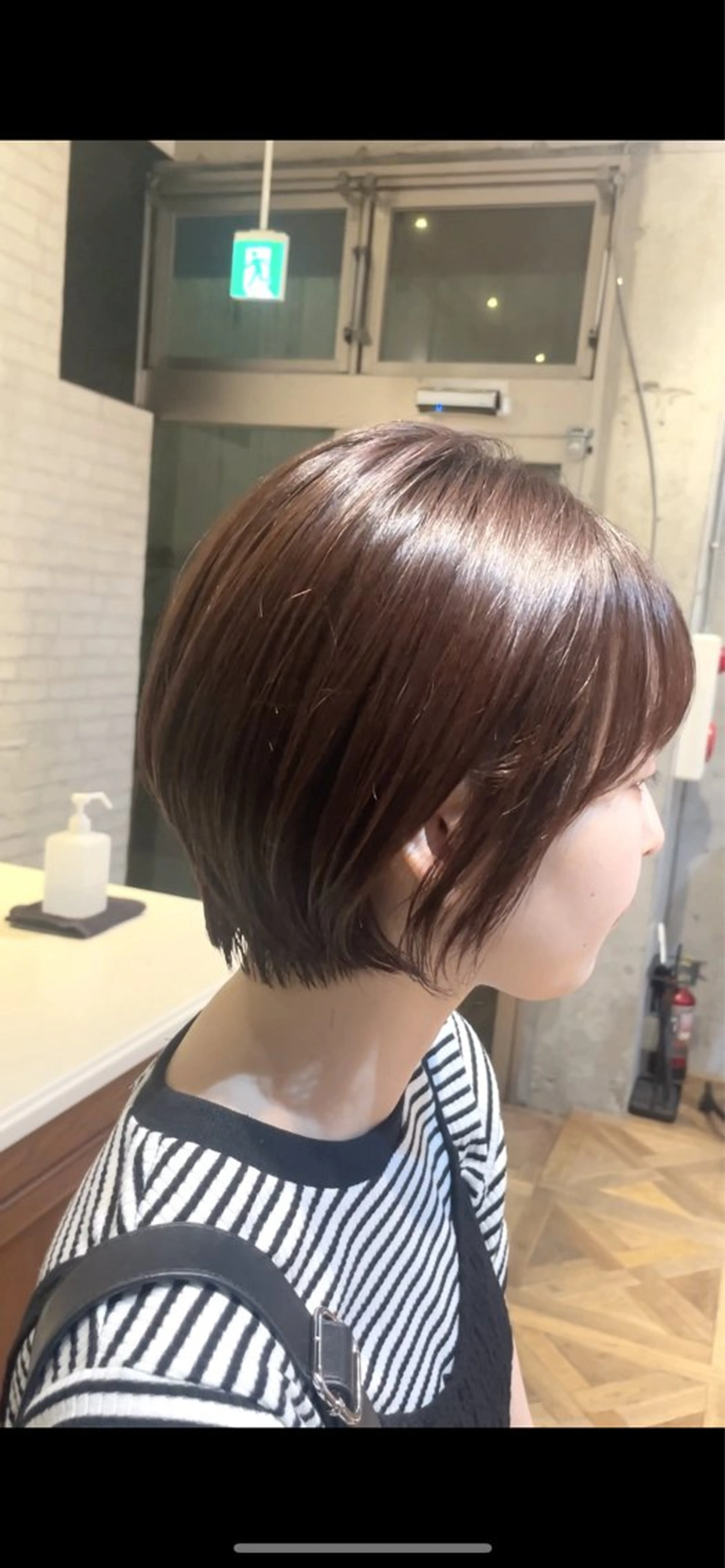 ショート カラー ショートボブ ブラウンカラー マロンブラウン ボブ ショートヘア カット ヘアカラー トリートメント ご新規様限定 透明感カラーKANAのヘアスタイル