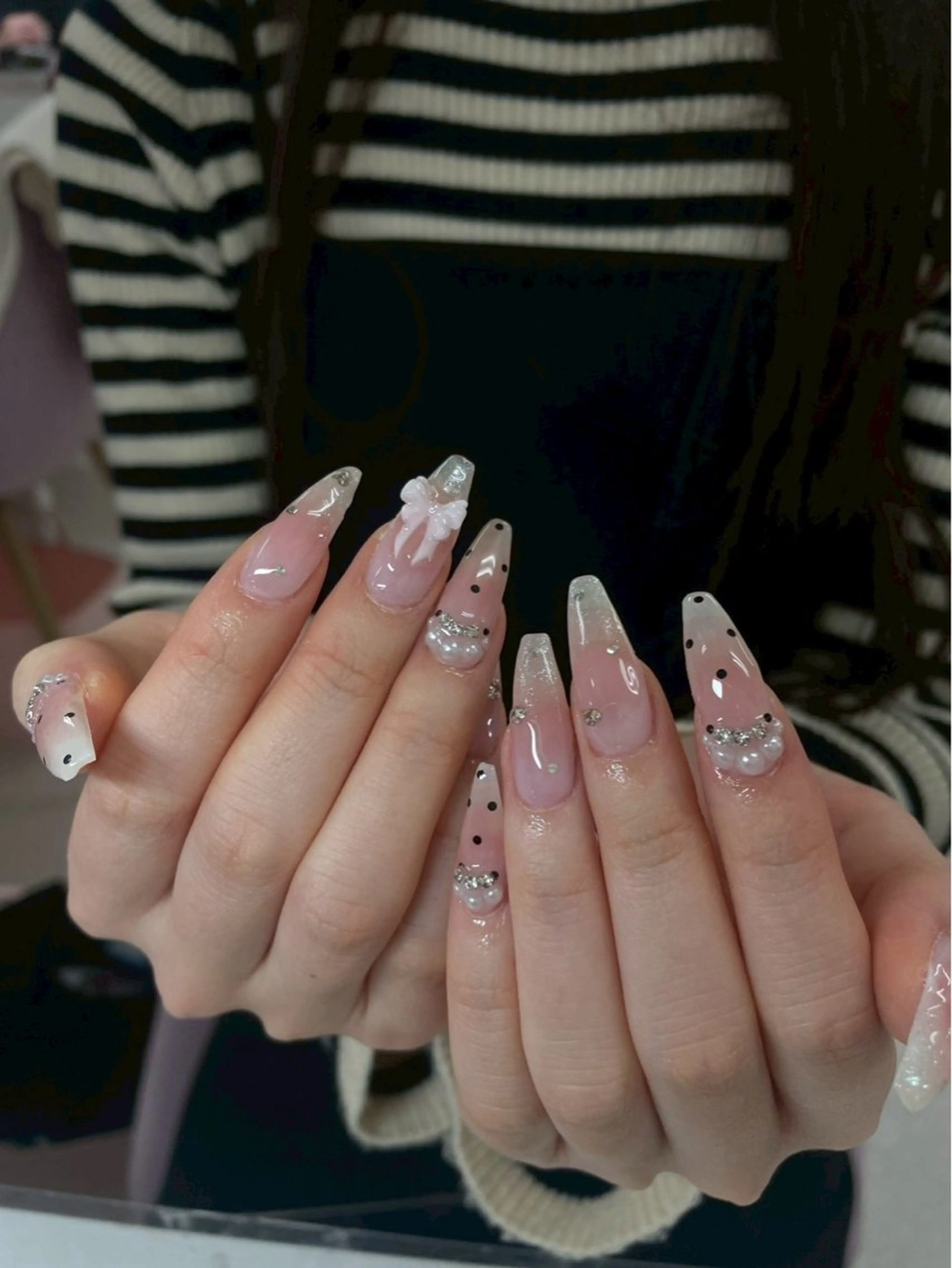 ネイル マグネットネイル ワンホンネイル ハンドネイル nail salon popoのネイルデザイン
